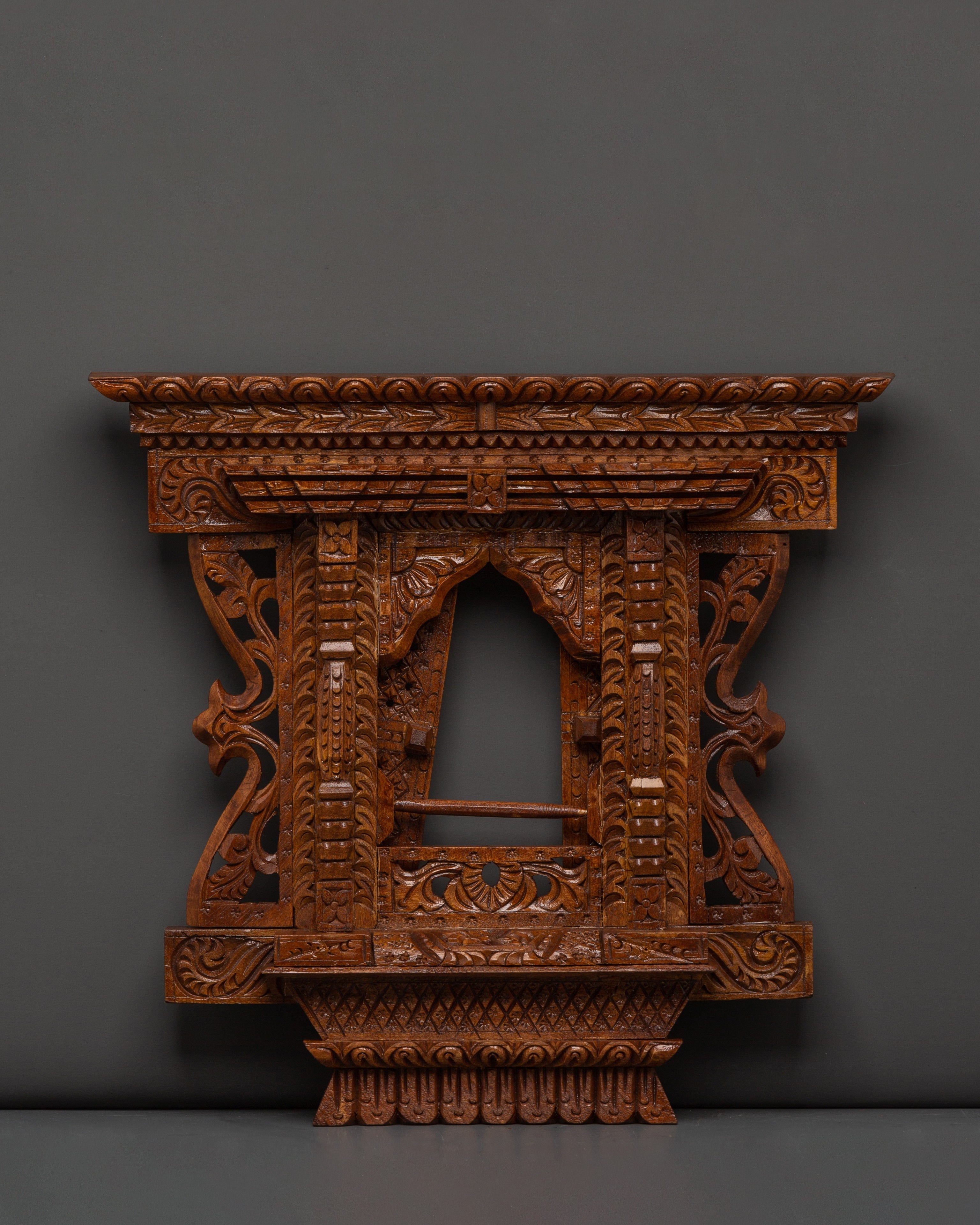 Hand Carved Wooden Wall Hanging for Decor | Spiritual Wooden Art