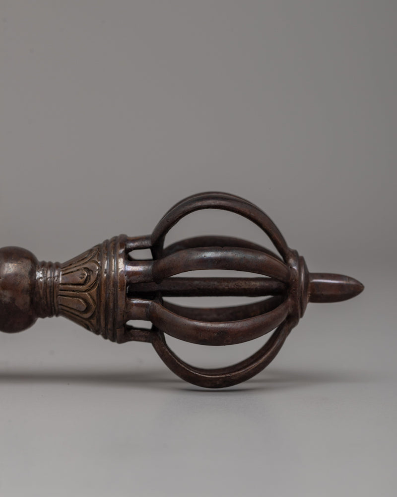 Oxidized Copper Body Vajra | Sacred Tibetan Ritual Tool