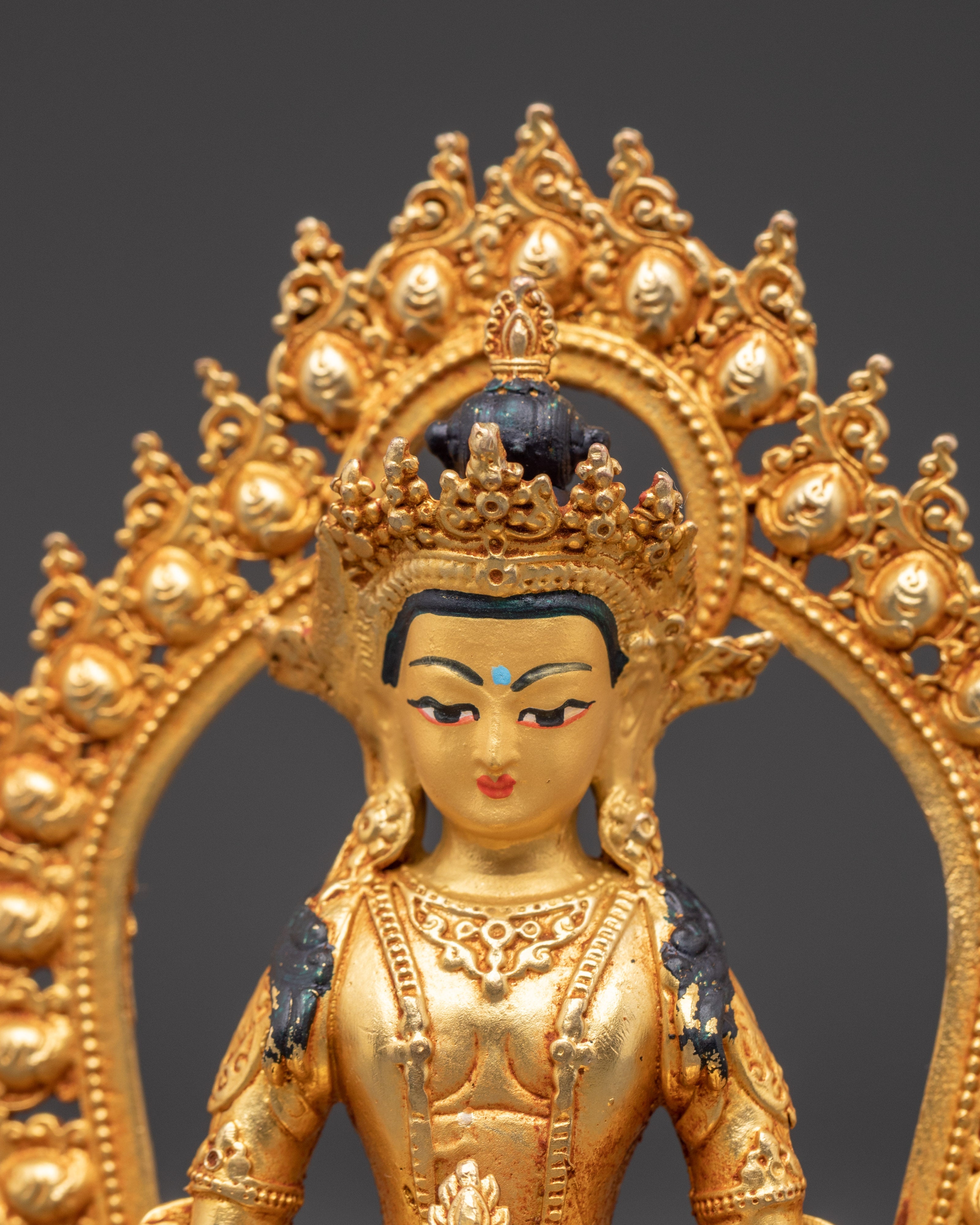 Gold Plated Amitayus Buddha | Buddha of Longevity