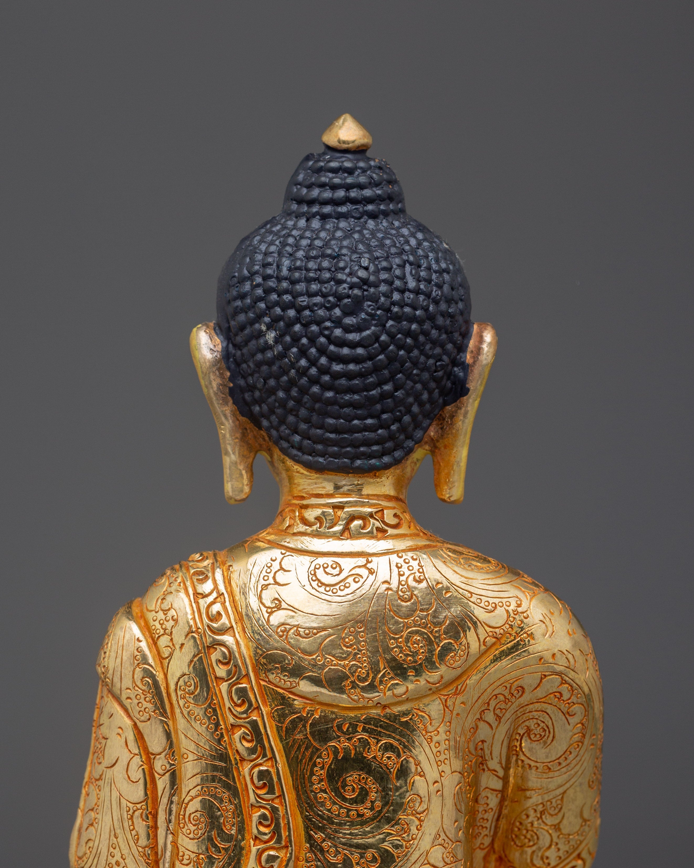 Handmade Gold Gilded Shakyamuni Buddha Statue | Tibetan Buddhist Art