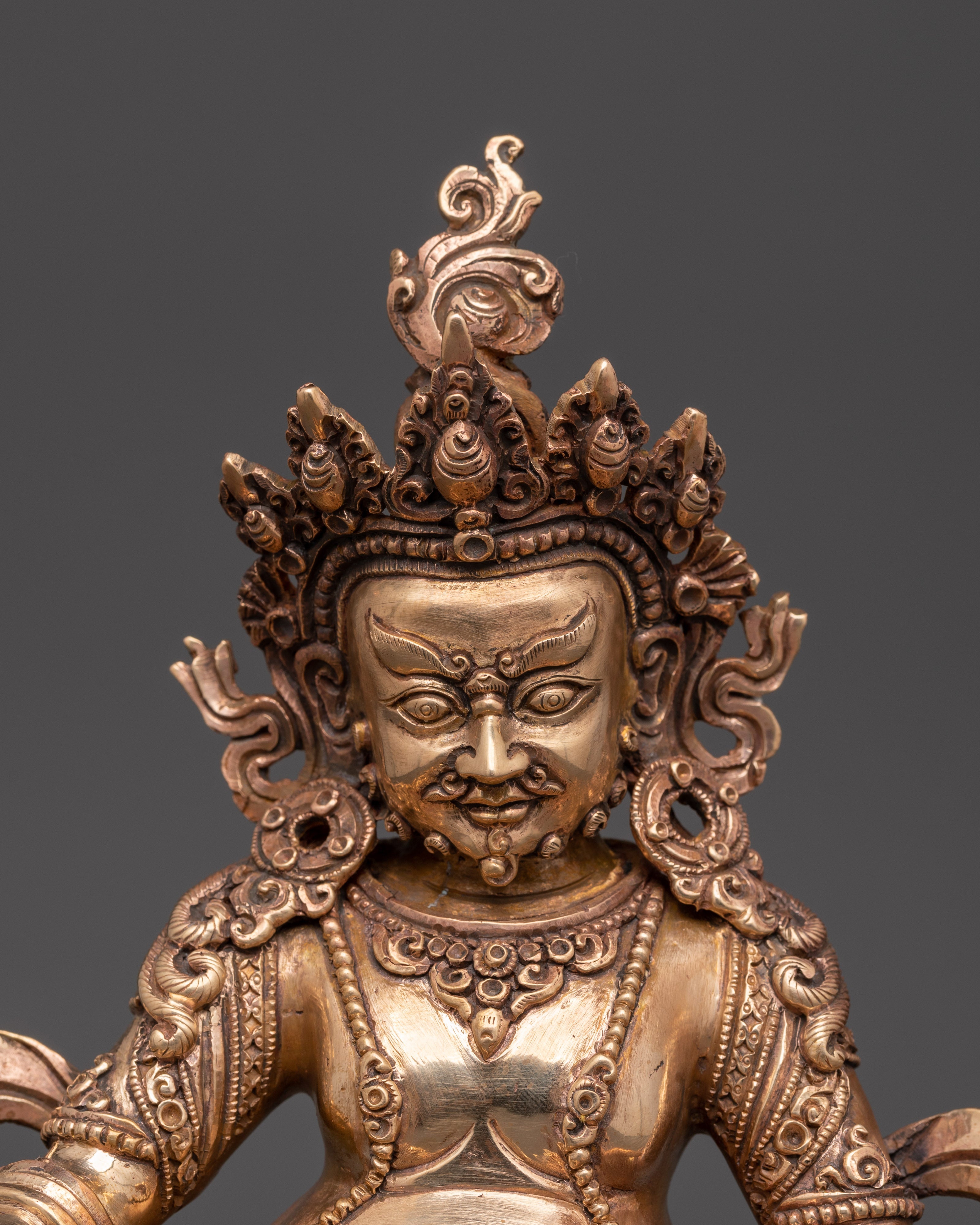 Dzambala Buddhist Wealth Deity Statue | Buddhist Decor for Abundance Rituals