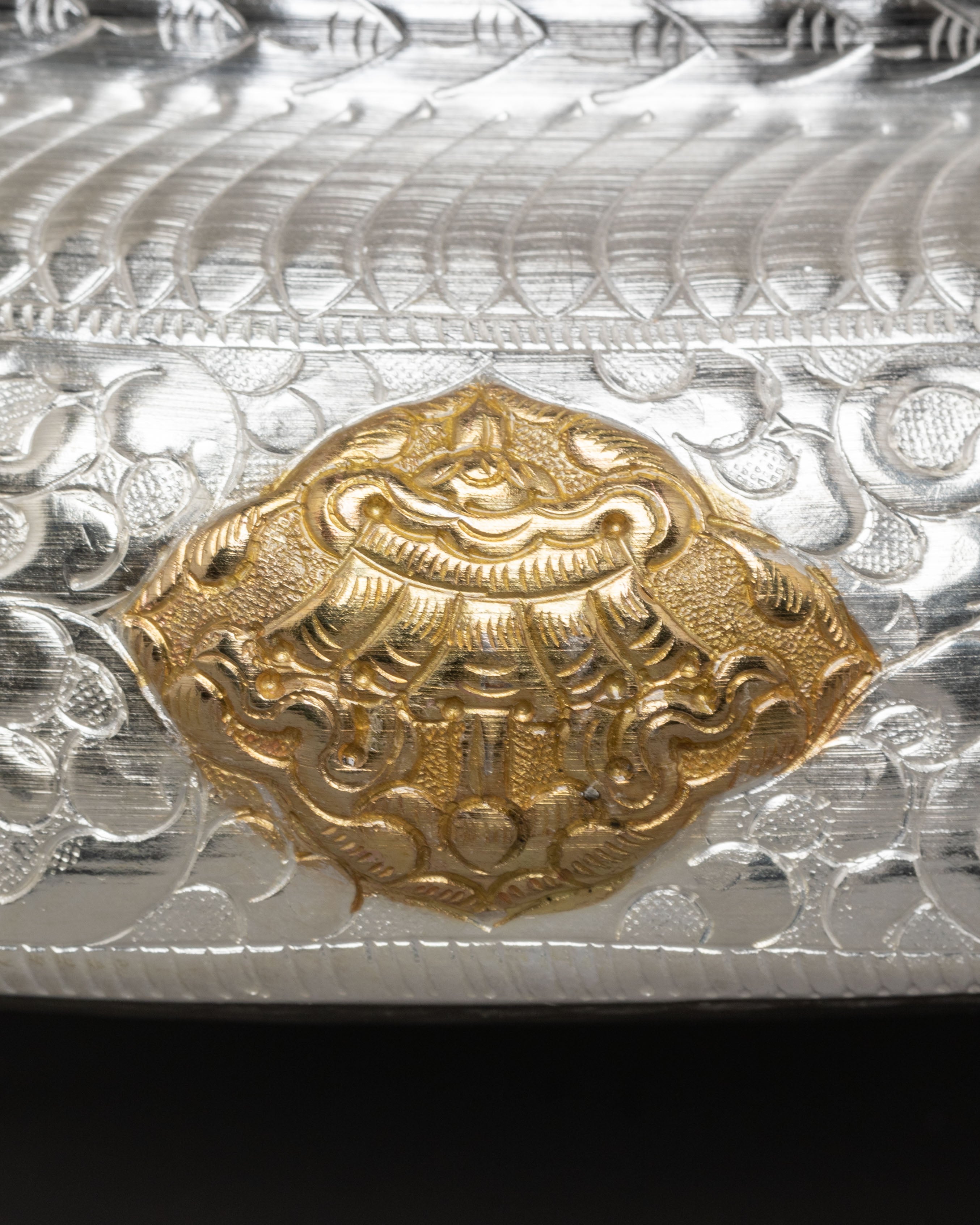 Handmade Spiritual Urli Bowl | Sacred Decorative Vessel with Vishva Vajra Design