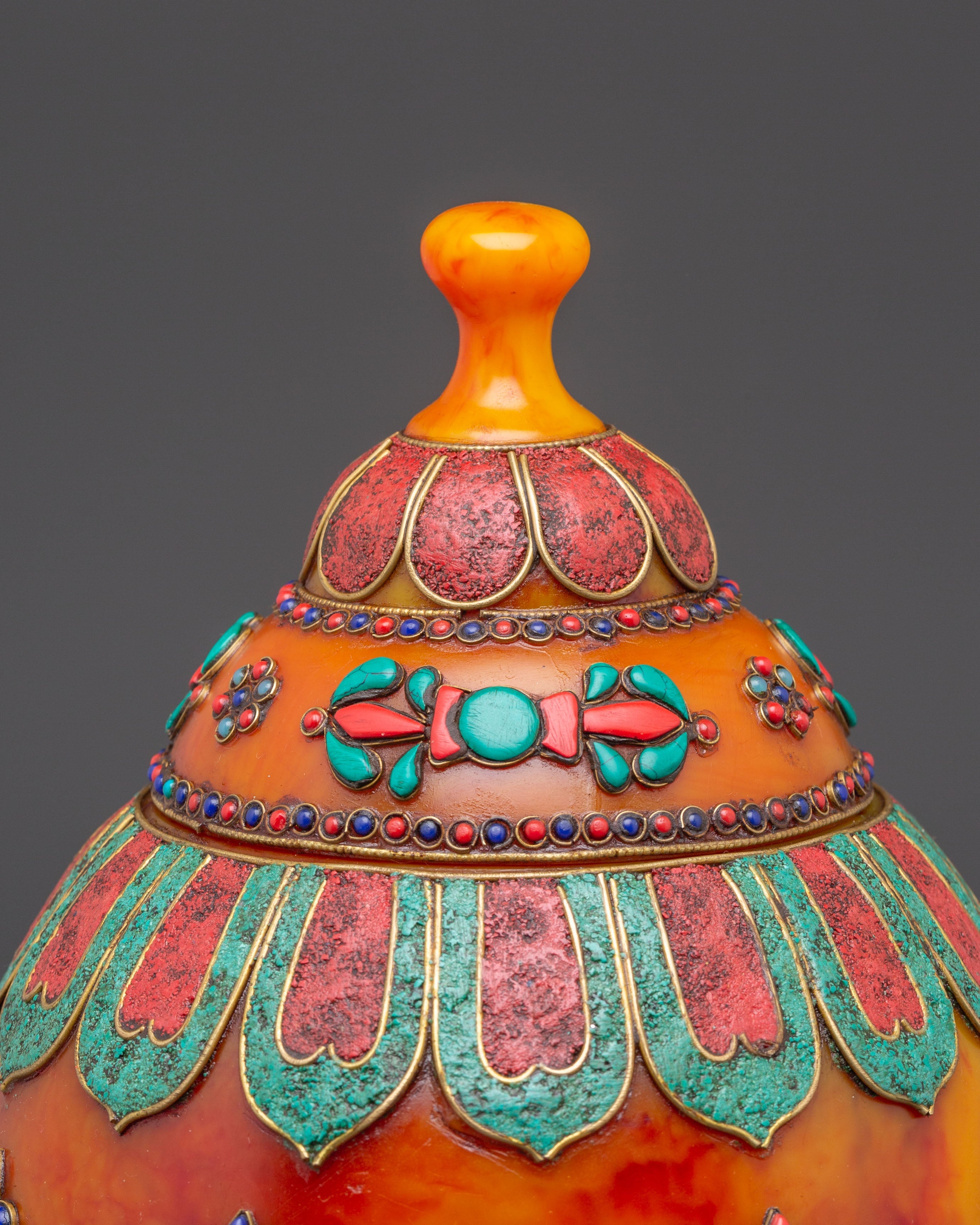 Offering Rice Pot Set | Handcrafted Tibetan Ritual Vessel for Spiritual Practices