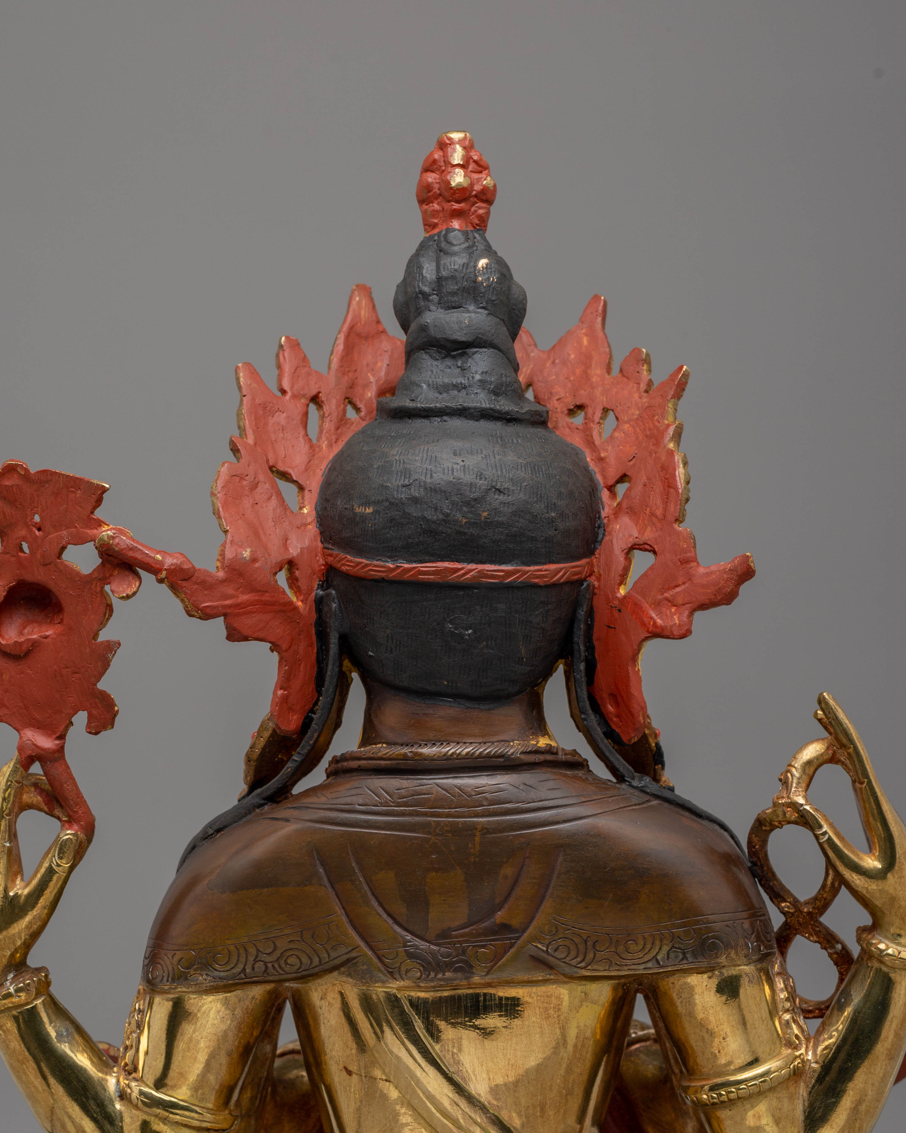 Handmade Golden Chenrezig Statue
