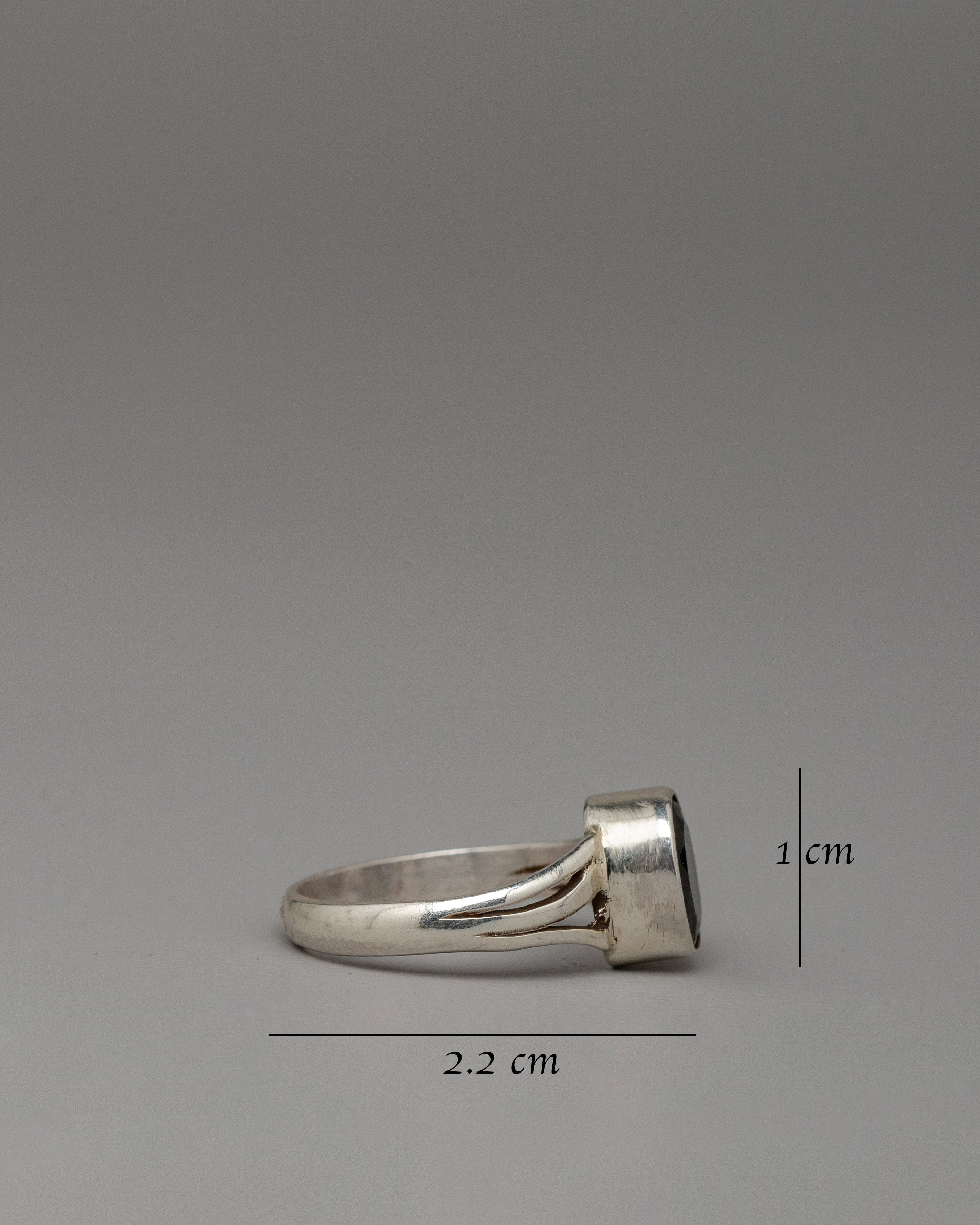 Hand-crafted Silver Ring with Artificial Stone | Perfect for Daily Wear & Special Occasions