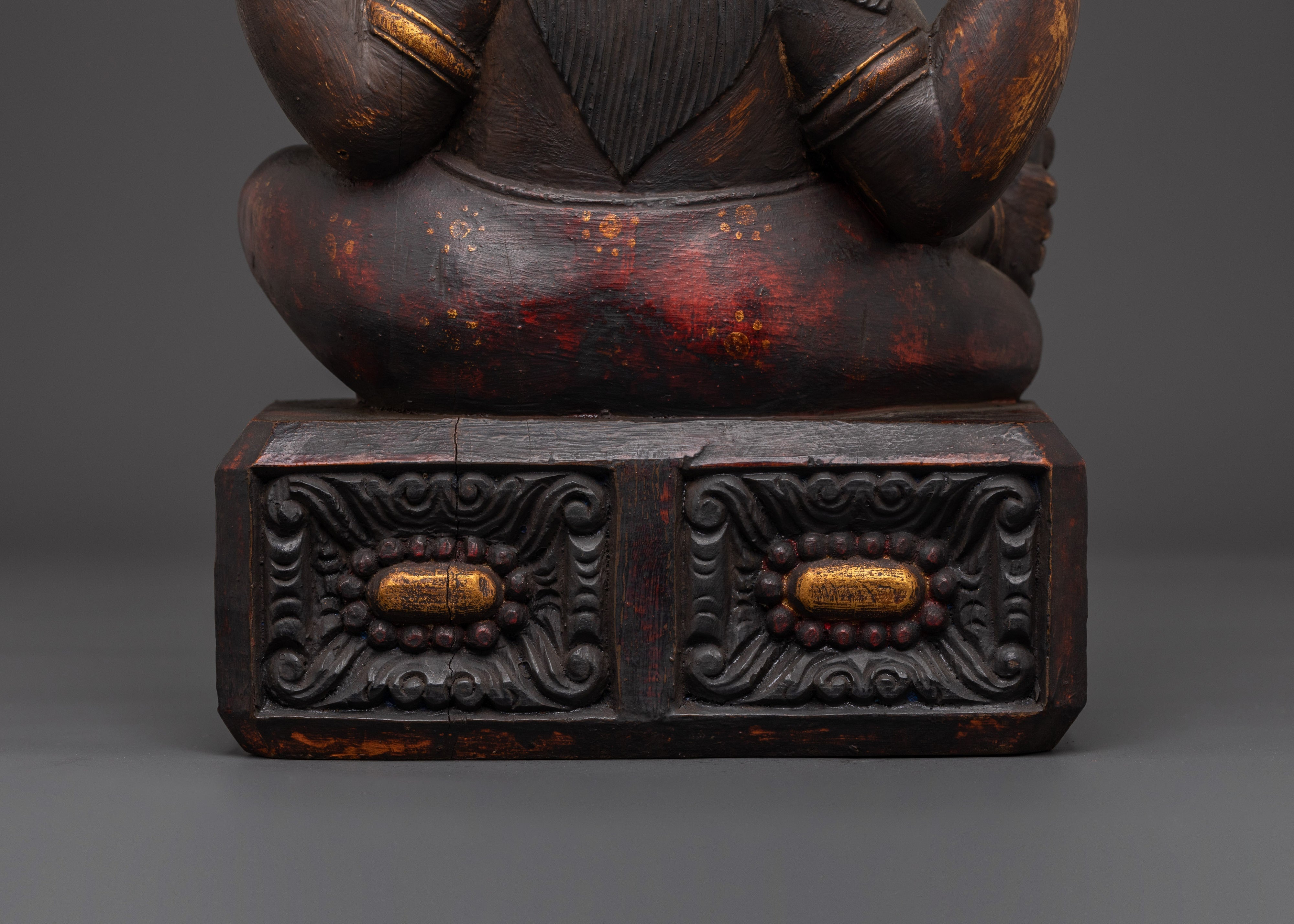 Divine Symbol of Wisdom Ganesha Sculpture | Hindu Elephant God Statue