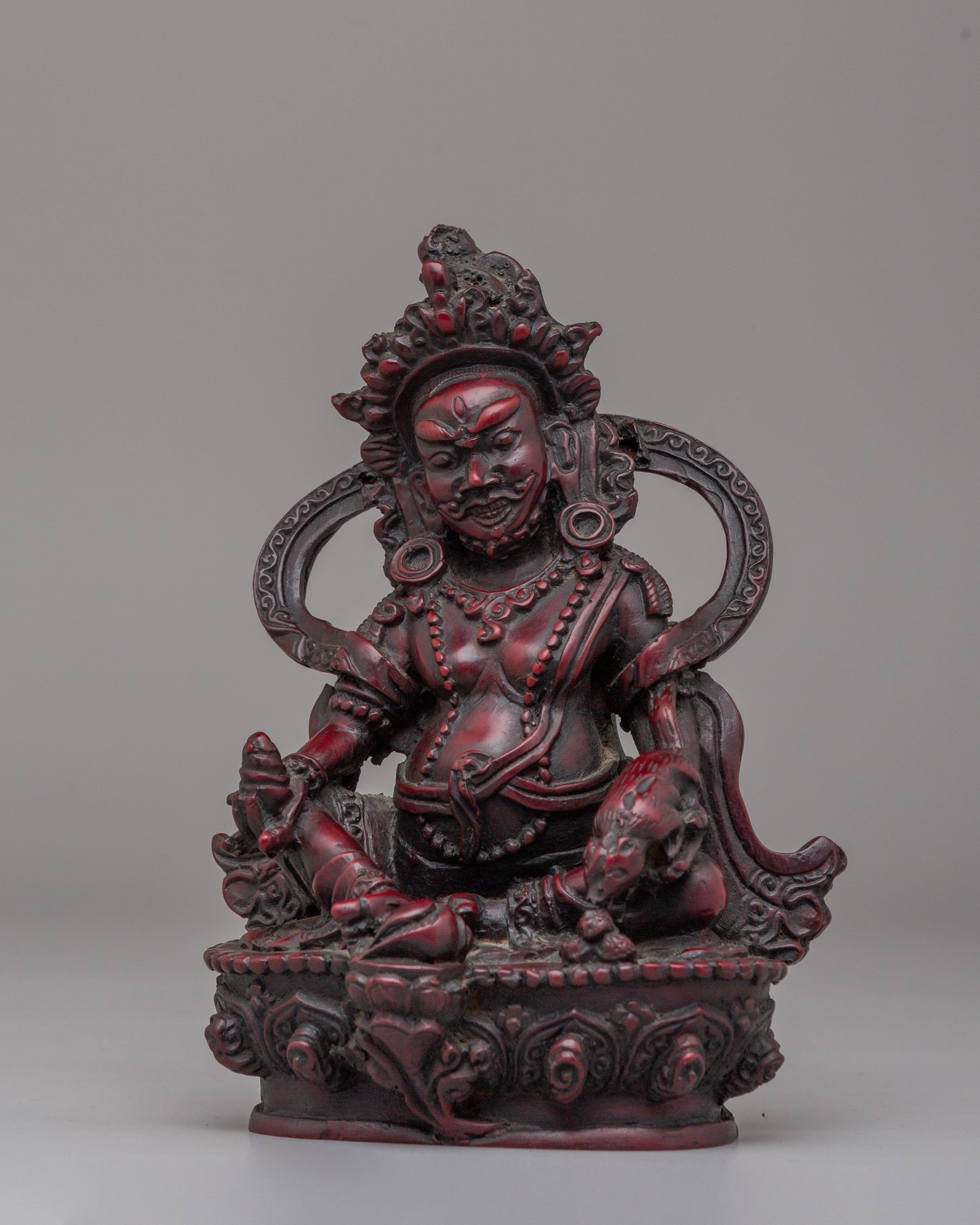Himalayan Altar Dzambhala Sculpture | Wealth Deity Figurine for Abundance