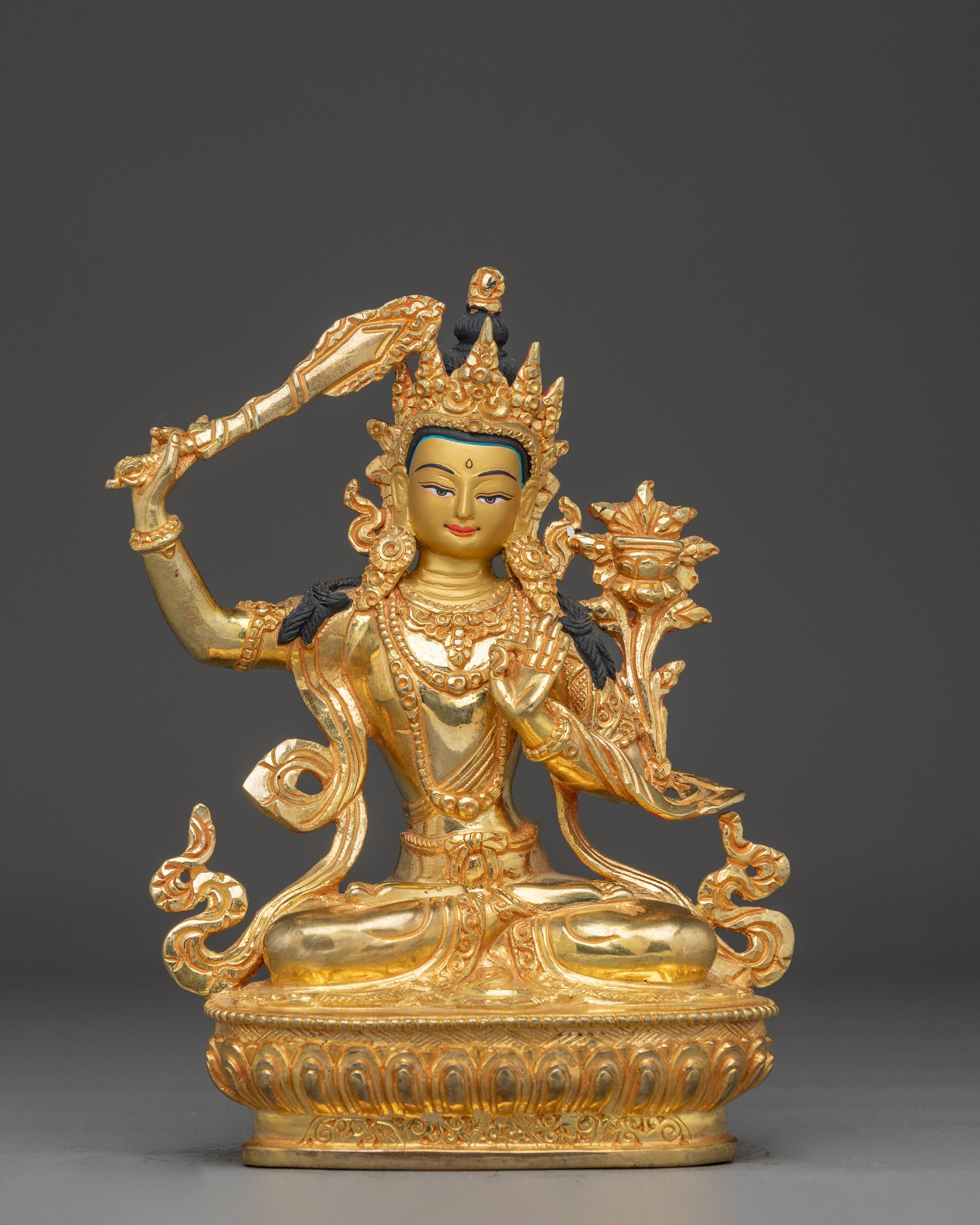 Copper Manjushri Figurine for Meditation