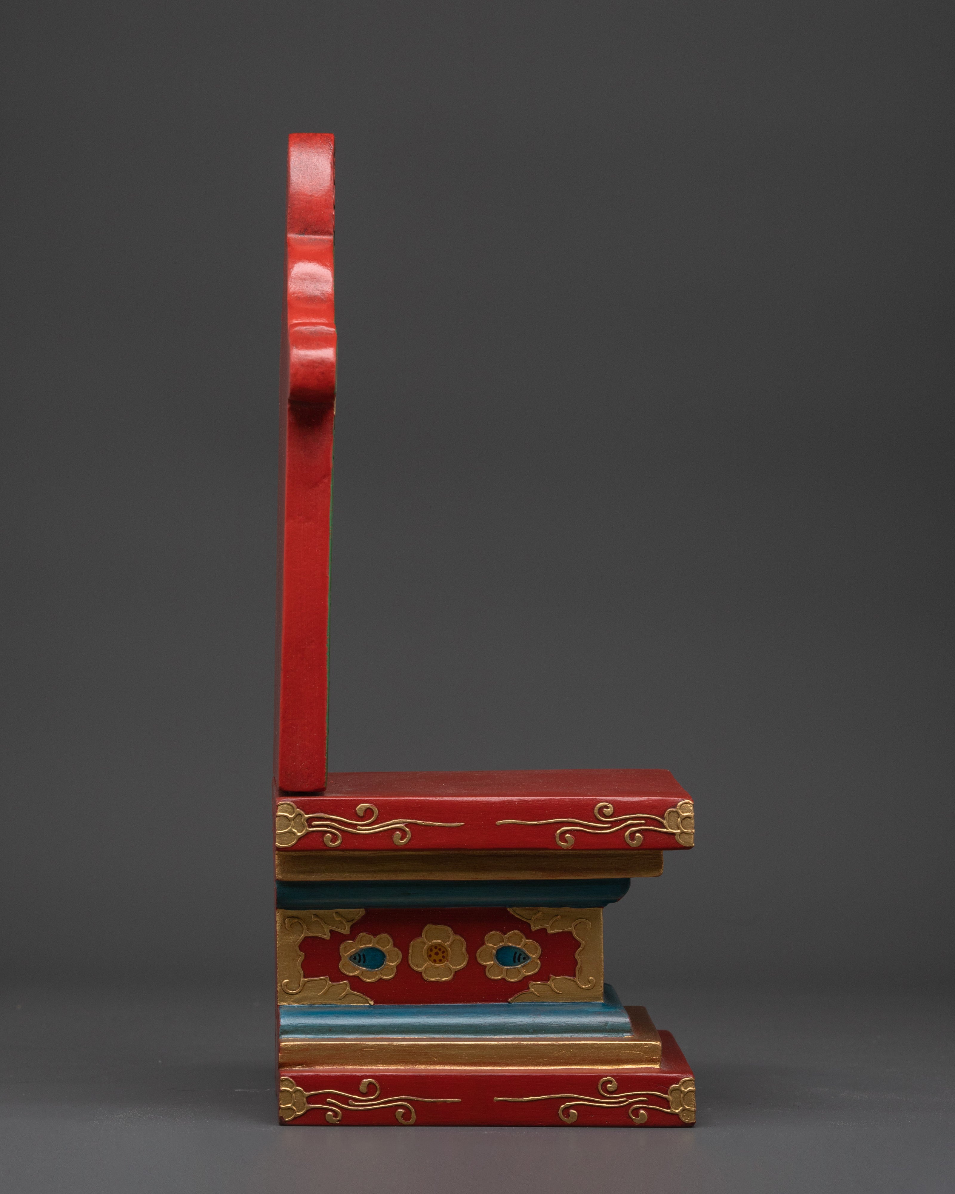 Handcrafted Tibetan Throne | Traditional Buddhist Seat for Meditation