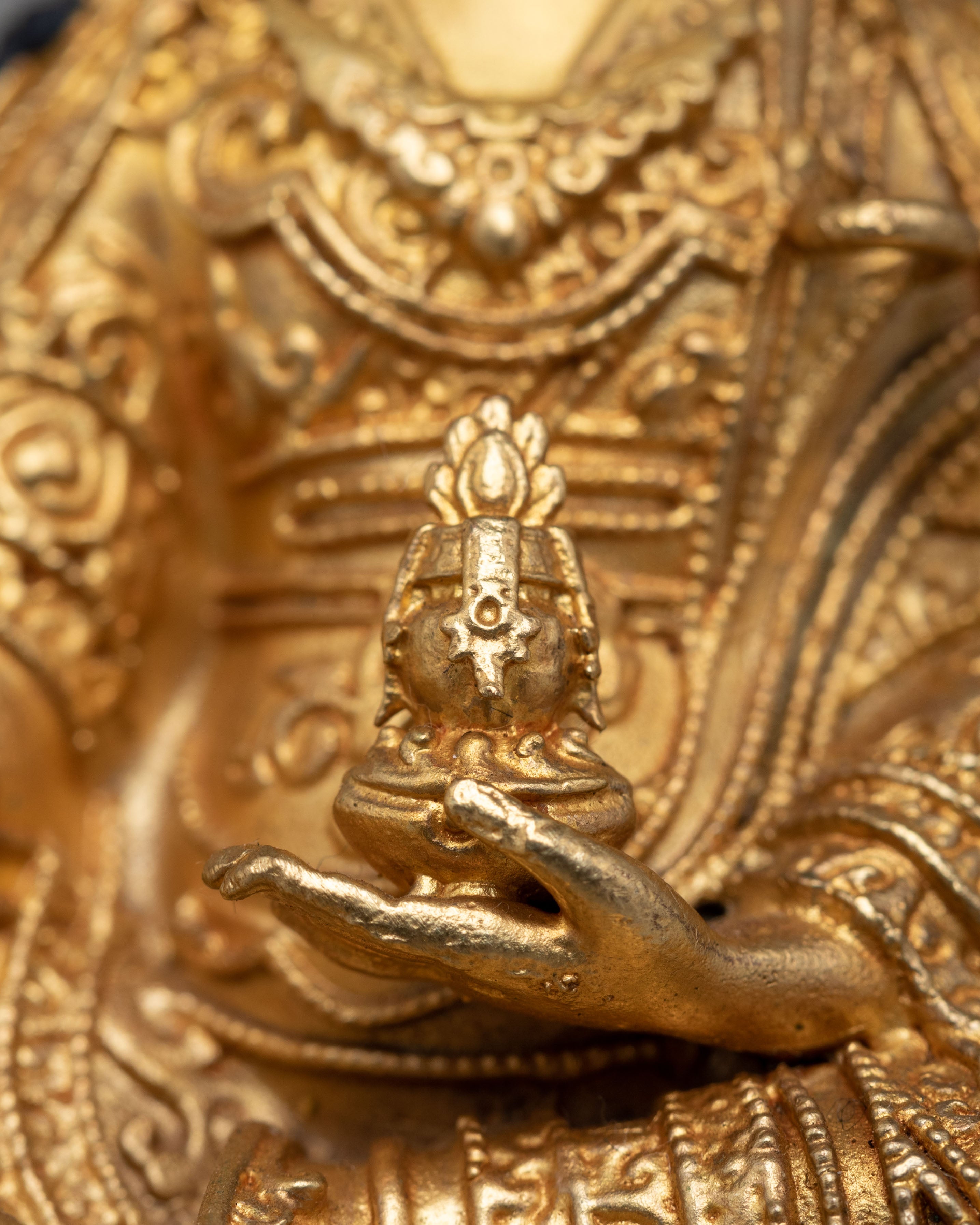 Handmade Guru Rinpoche Deity Statue | Padmasambhava Figurine for Meditation
