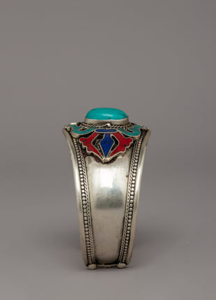 Turquoise Engraved Bracelet | Wearable Spiritual Art for Mindfulness