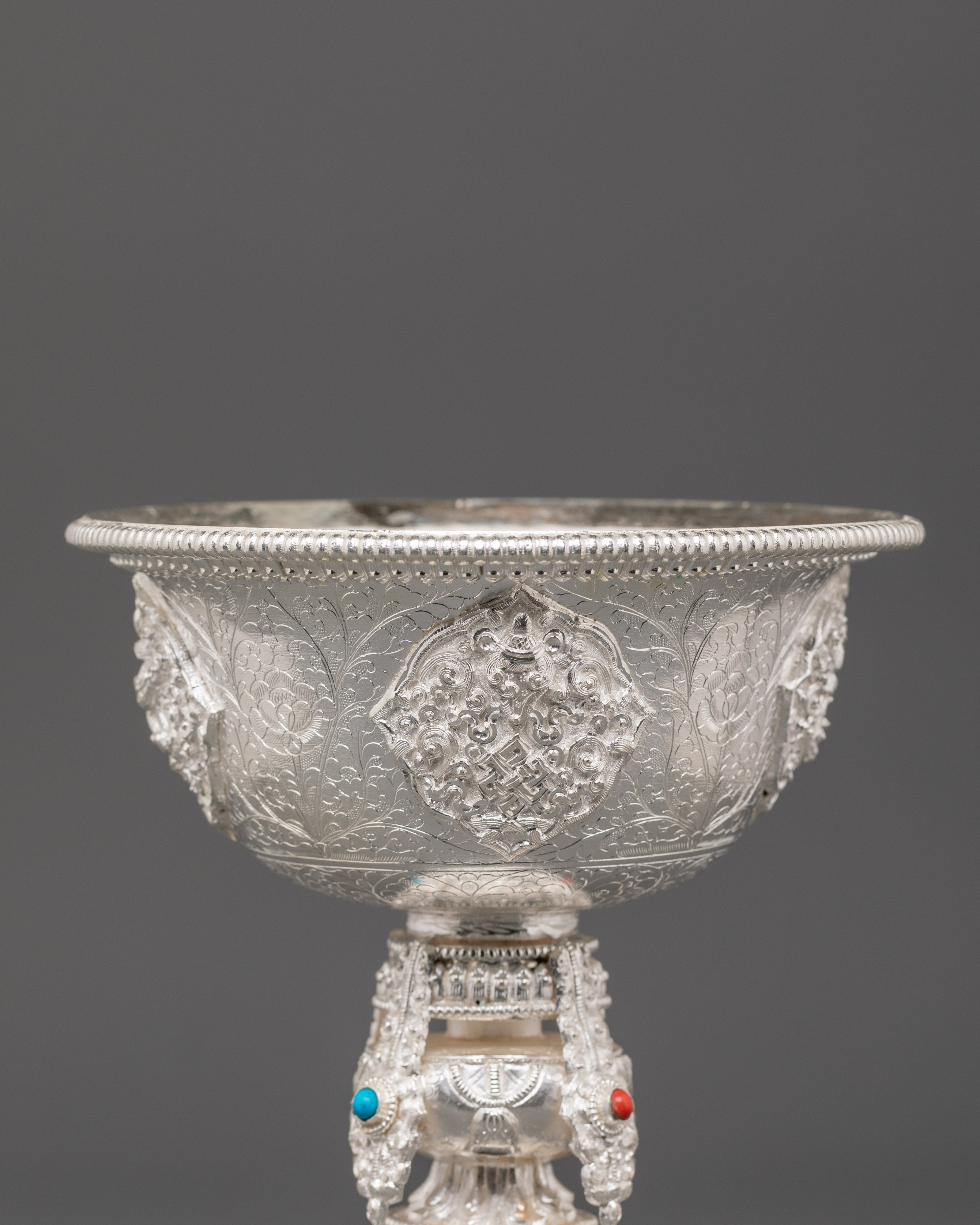 Silver Ritual Butter Lamp | Lamp for Offerings