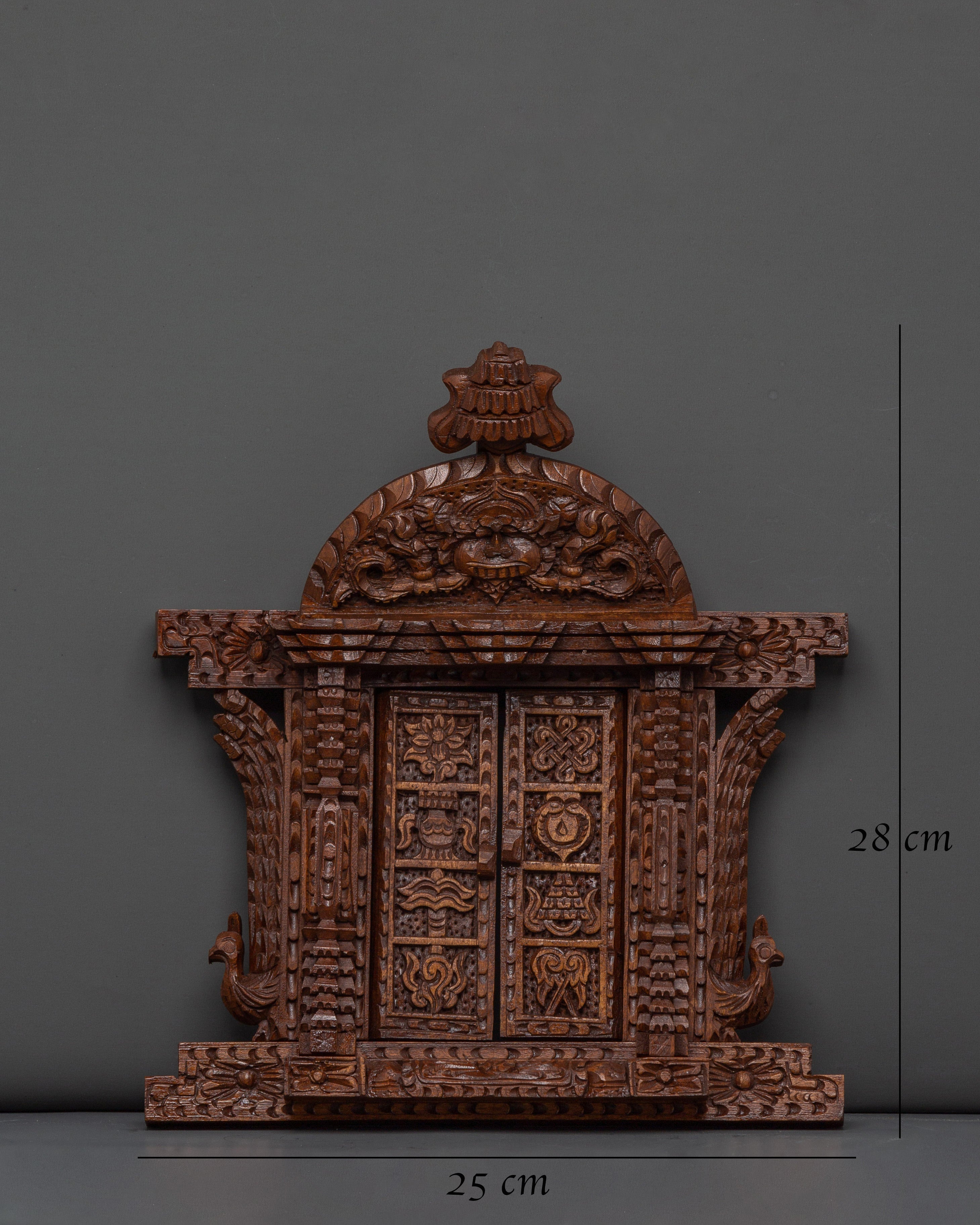 Handcarved Traditional Wooden Wall Hanging | Intricate Peacock Motif Art