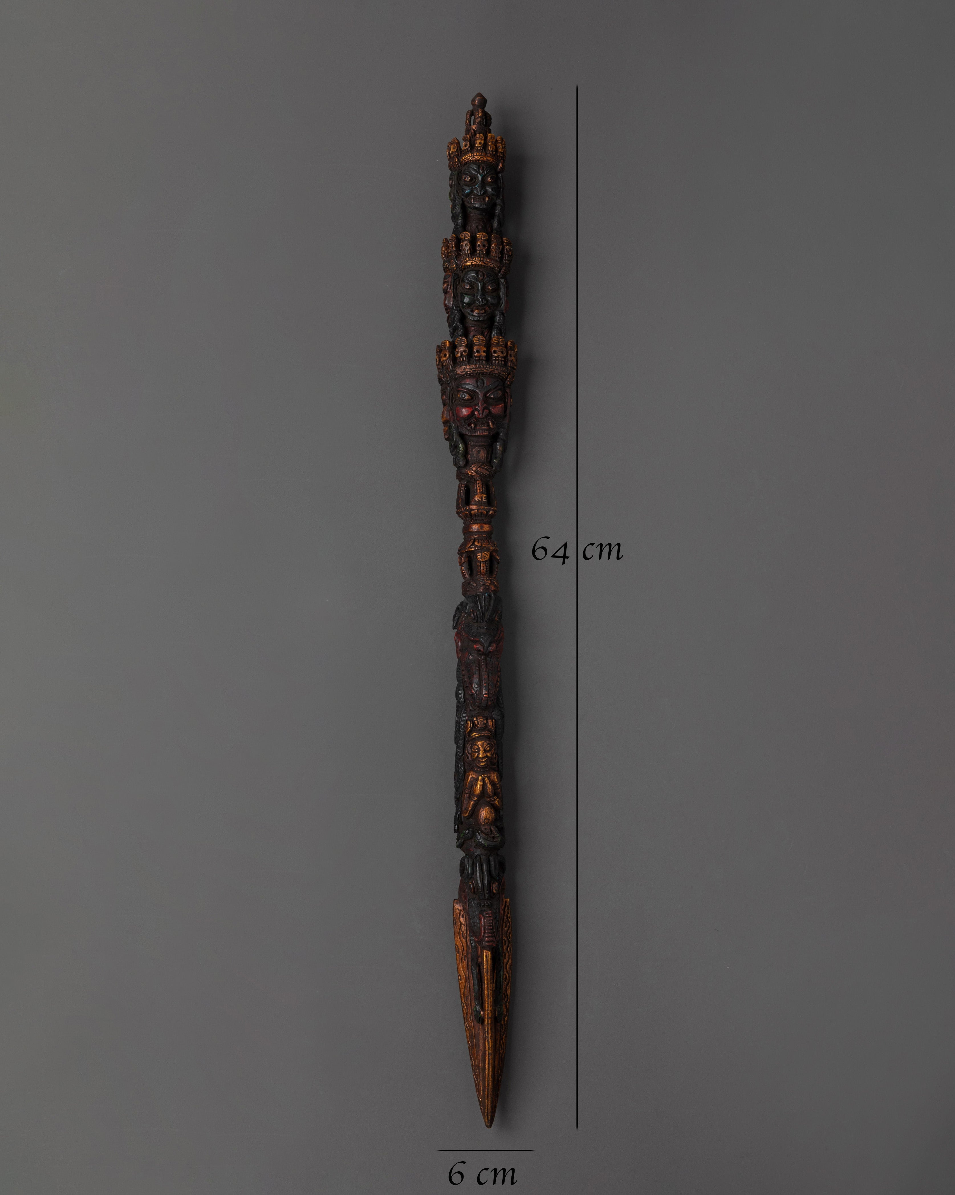 Tibetan Spiritual Phurba Dagger | Handcrafted Copper Ritual Dagger