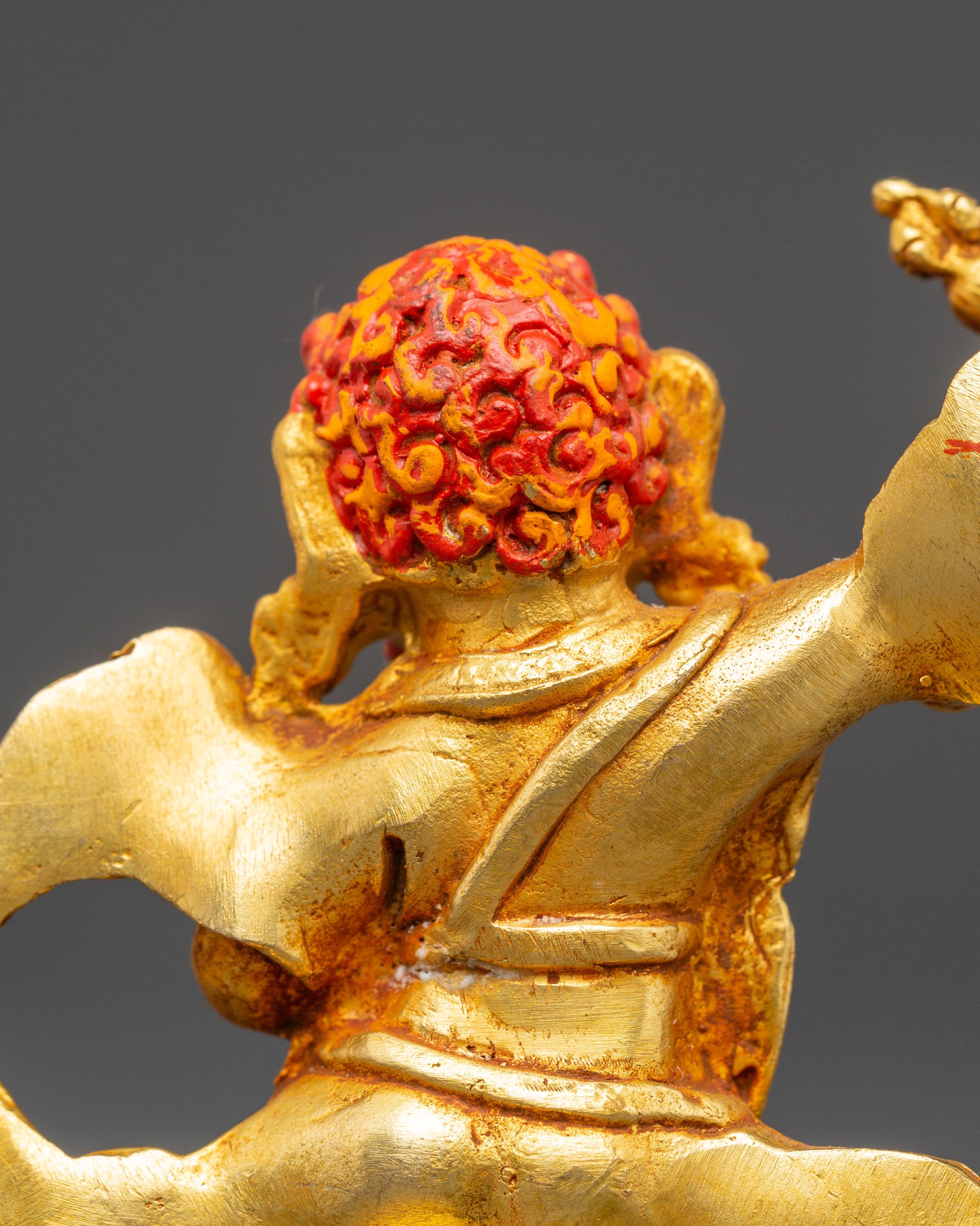 Golden Dorje Drolo Statue | Fierce Protector of the Dharma
