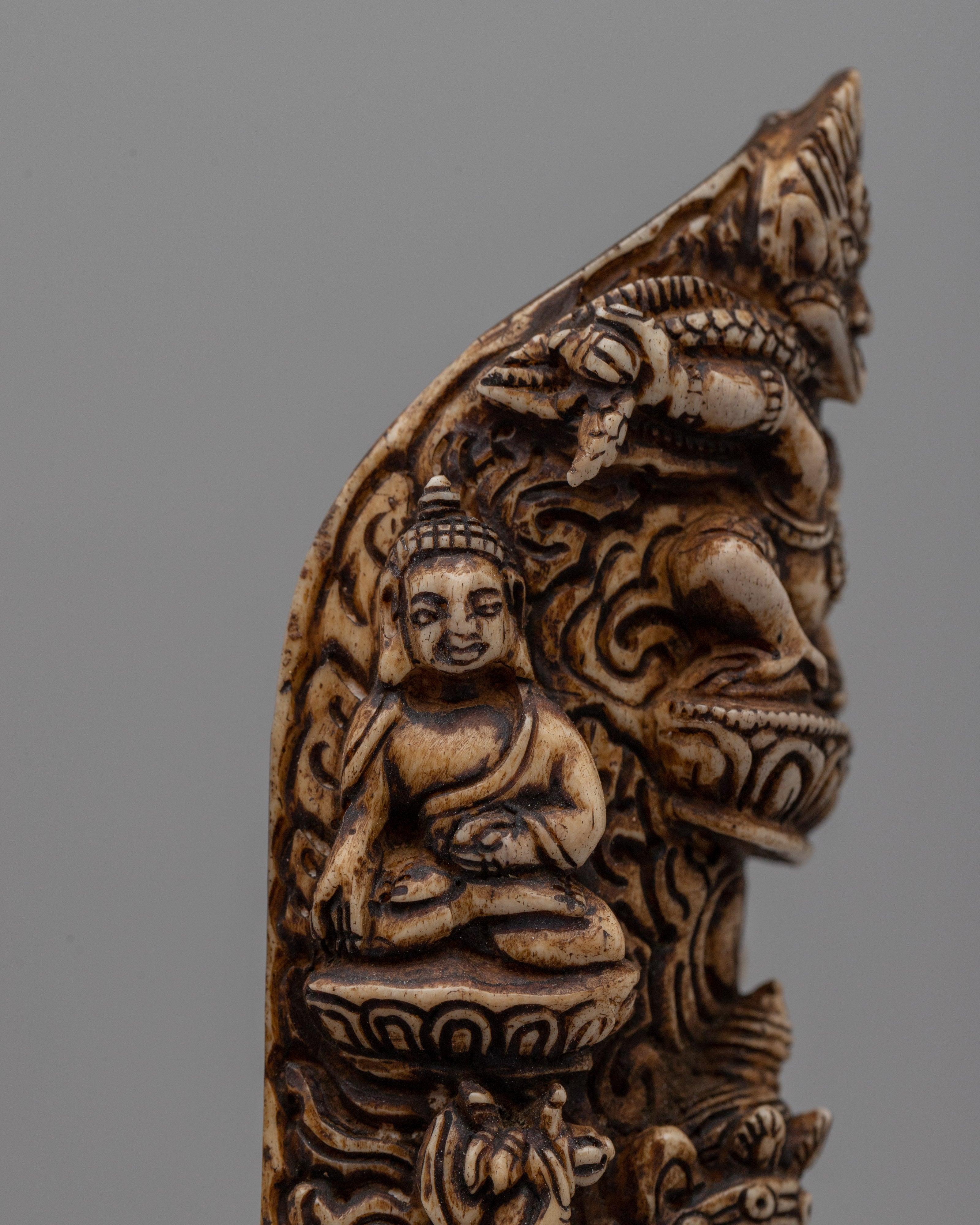 Hand-Carved Buffalo Bone Vajravarahi Décor | Spiritual Home and Altar Art