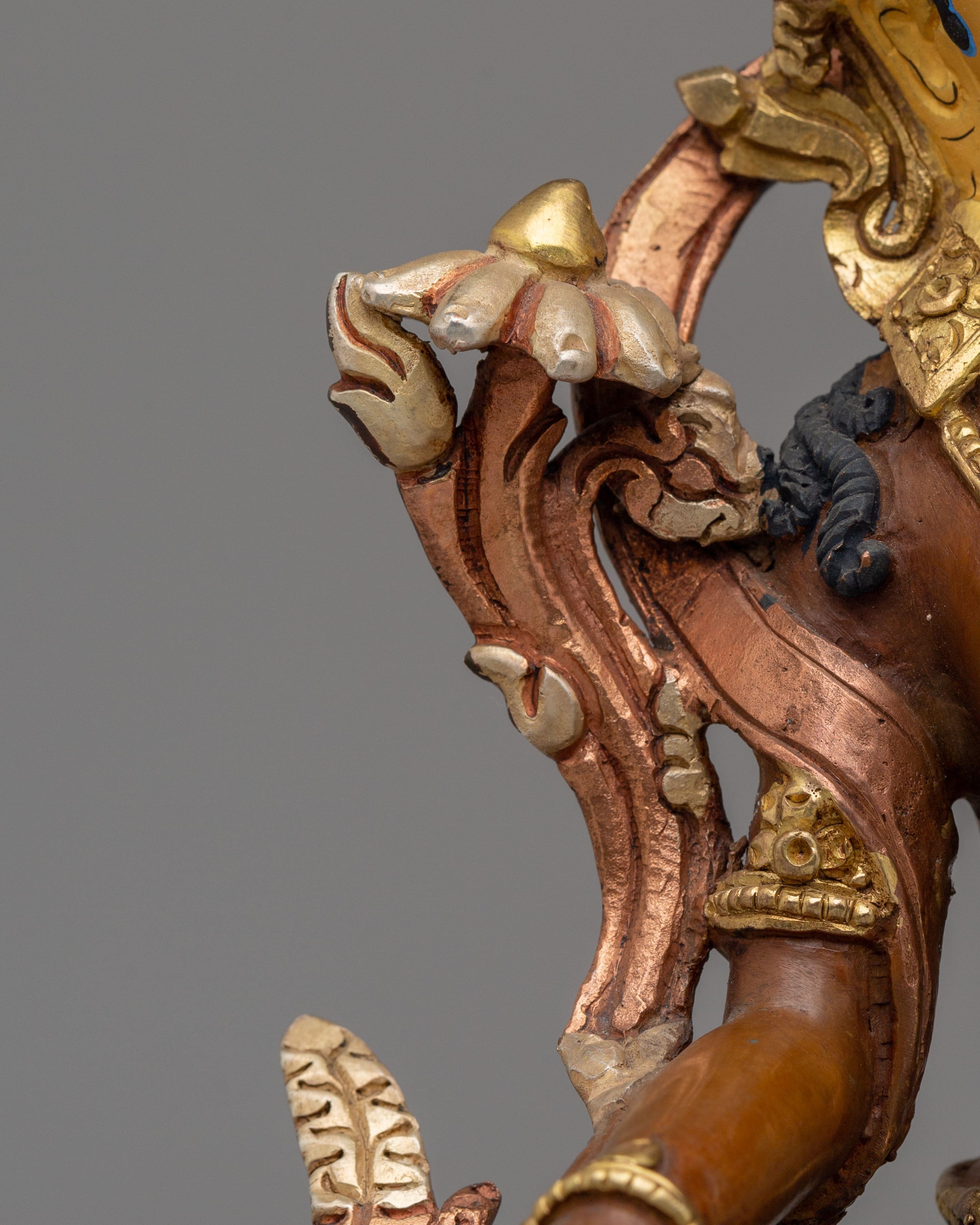 Handcrafted Tibetan White Tara Copper Statue | Spiritual Goddess Statue