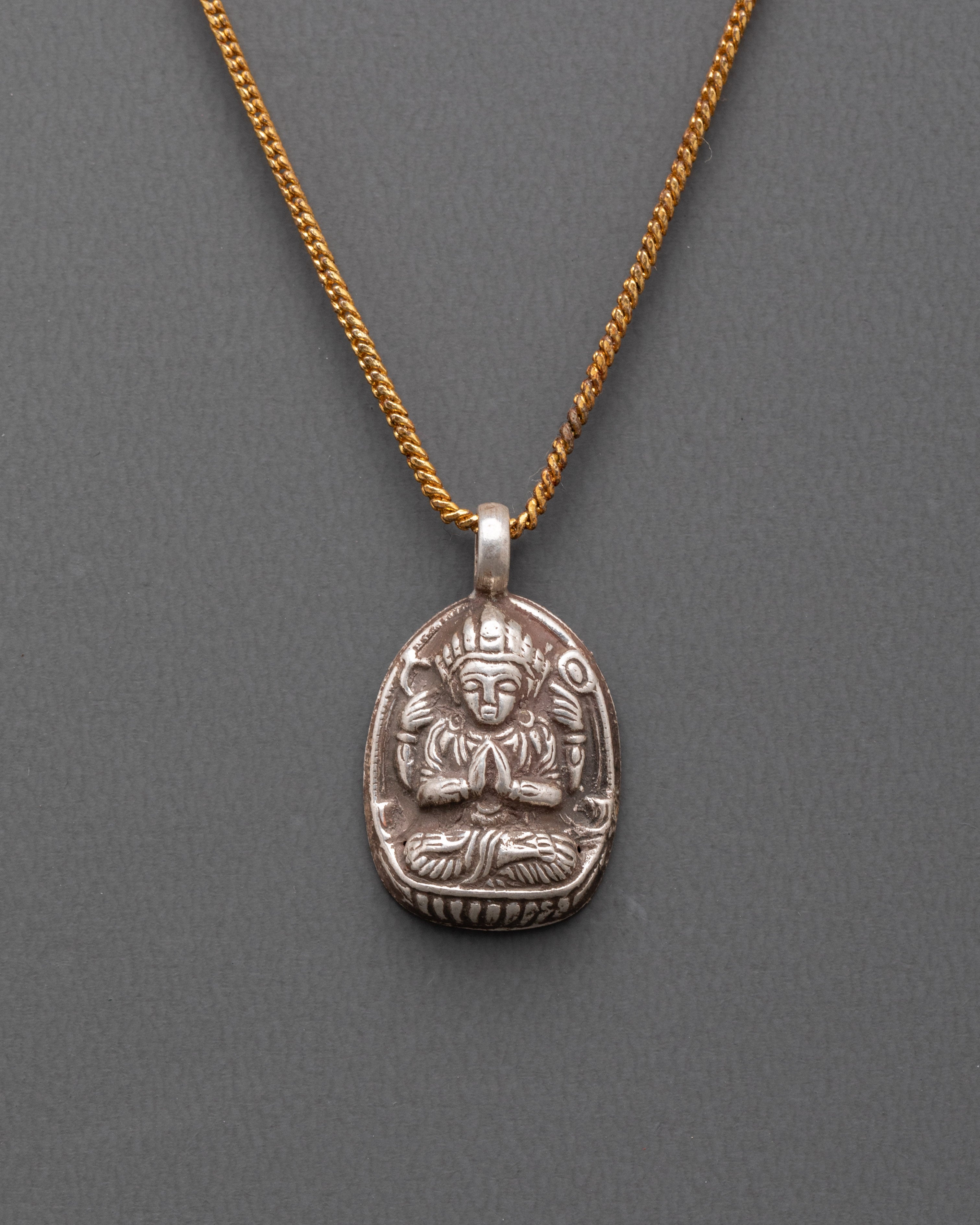 Handmade Chenrezig Engraved Locket