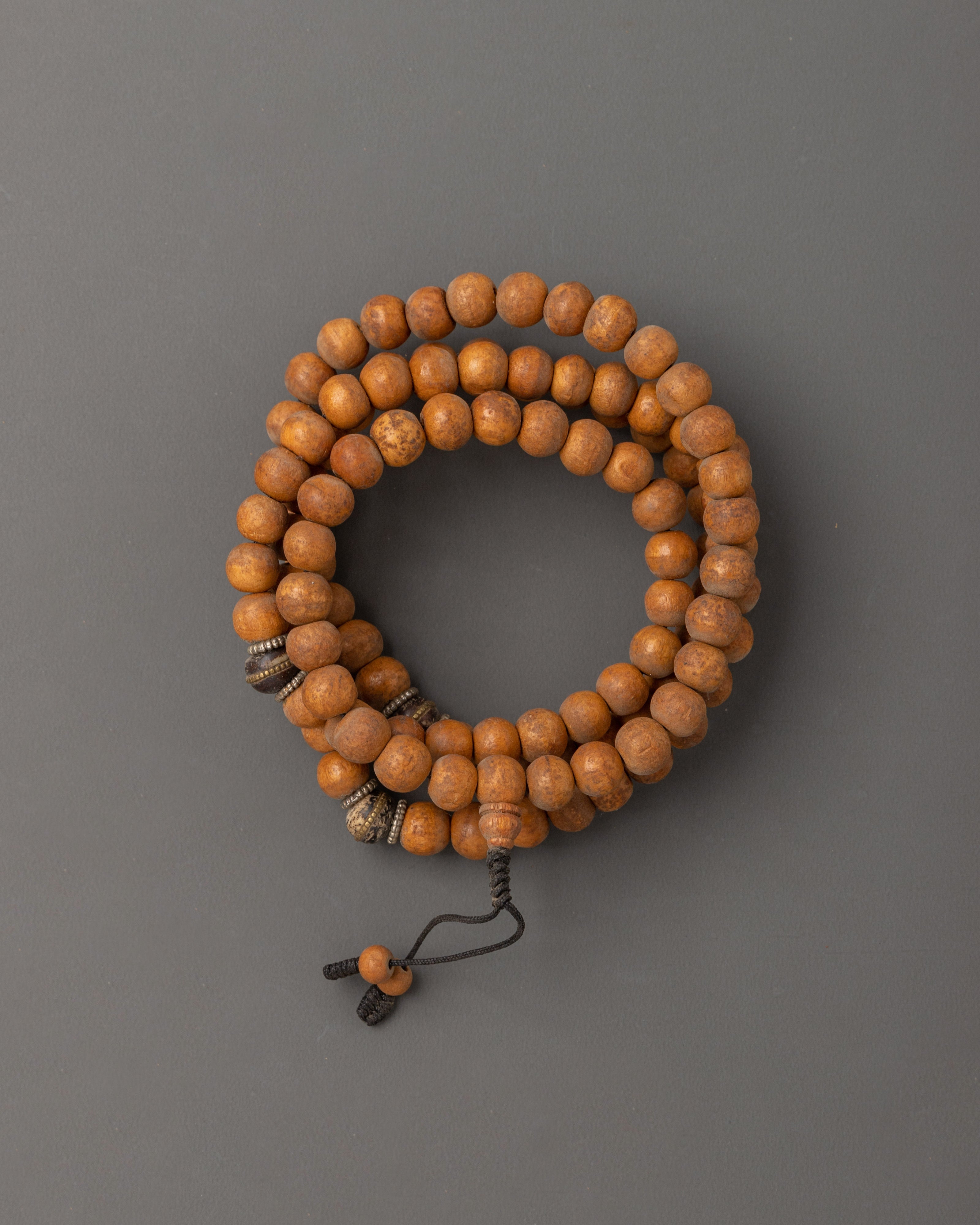Traditional Wood Mala for Meditation | Tibetan Buddhism Mala