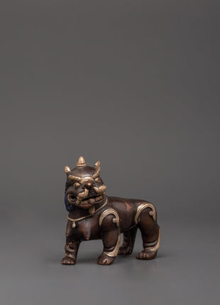 Tibetan Snow Lion Statue Set | Handcrafted Buddhist Guardian Figures