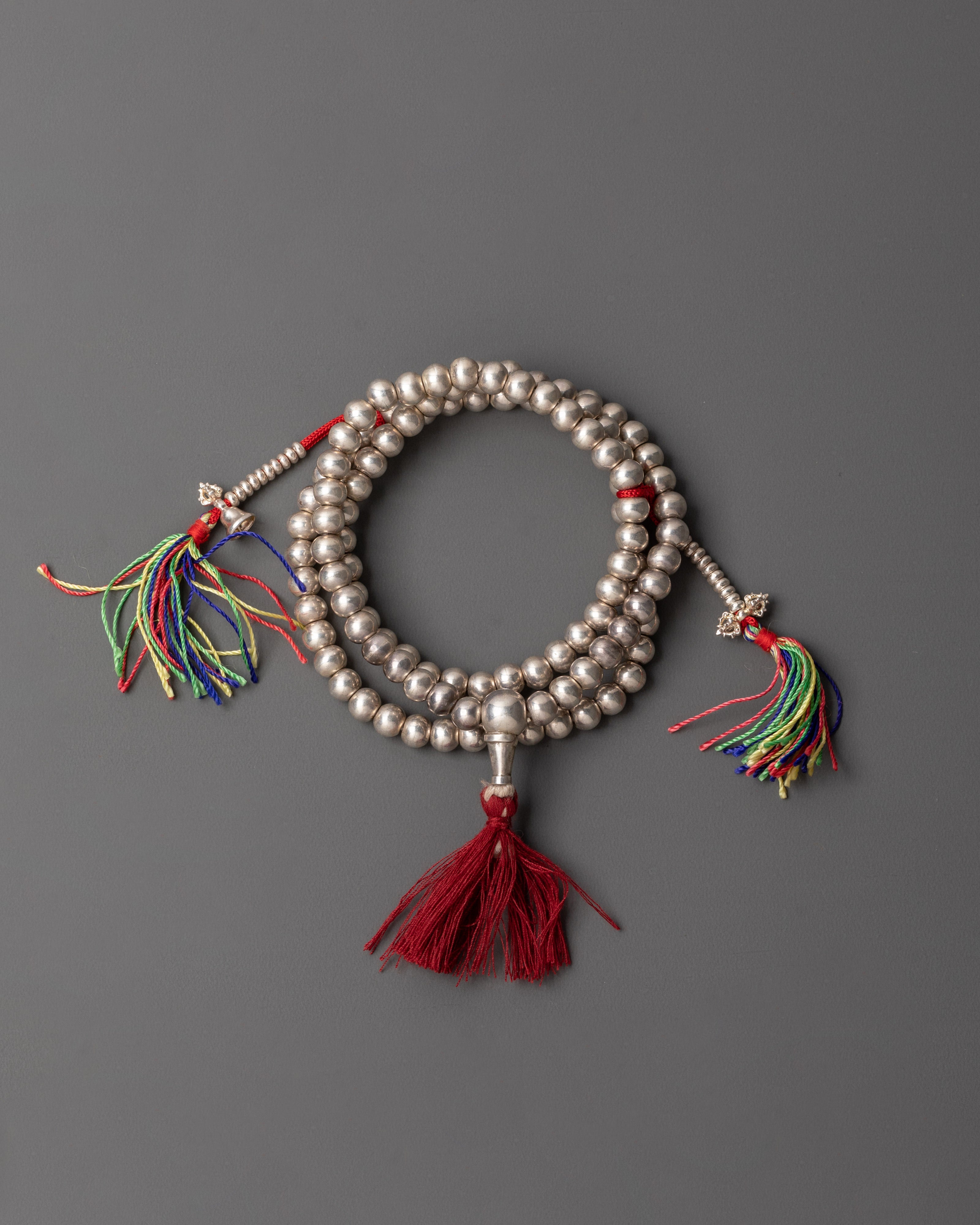 Silver Plated Mala | Beads for Meditation and Prayer