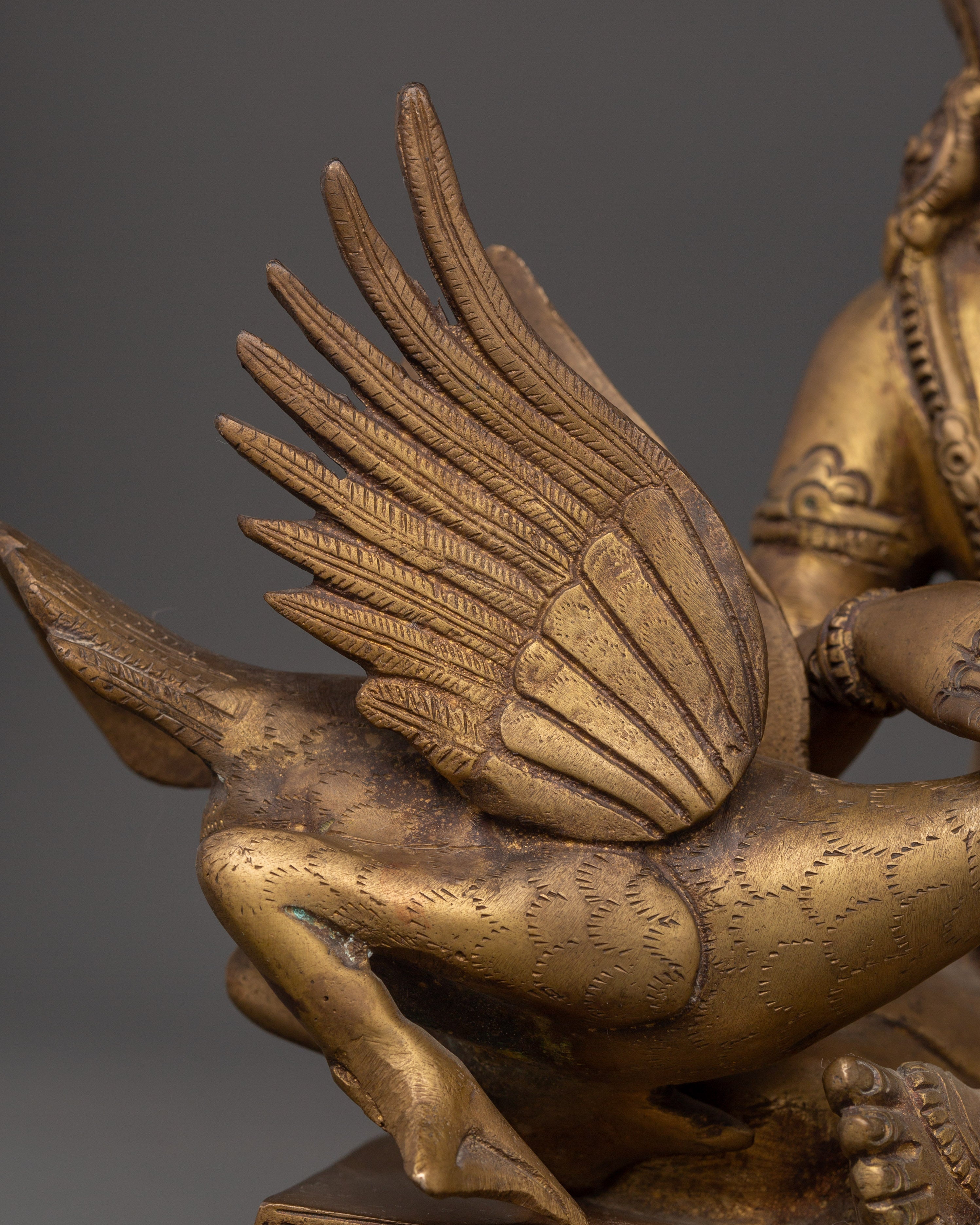 Brass Siddhartha Gautam Statue with Swan | Symbolizing Compassion and Protection