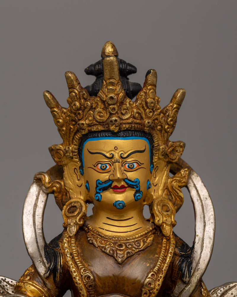 Dzambhala Buddhist Wealth Deity Statue | Tibetan Buddhist Shrine and Altar Decor