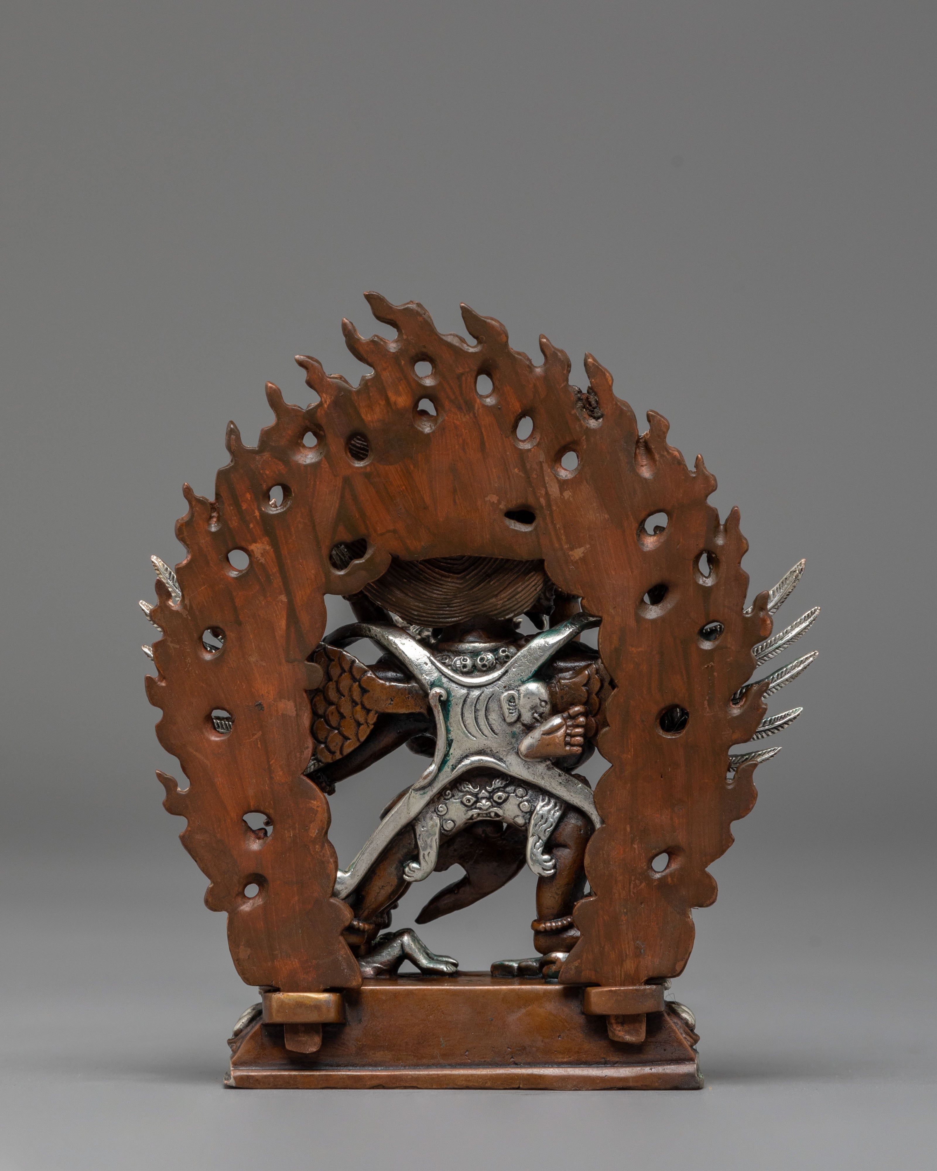 Handmade Vajrakilaya Buddhist Statue | Tibetan Wrathful Deity Sculpture