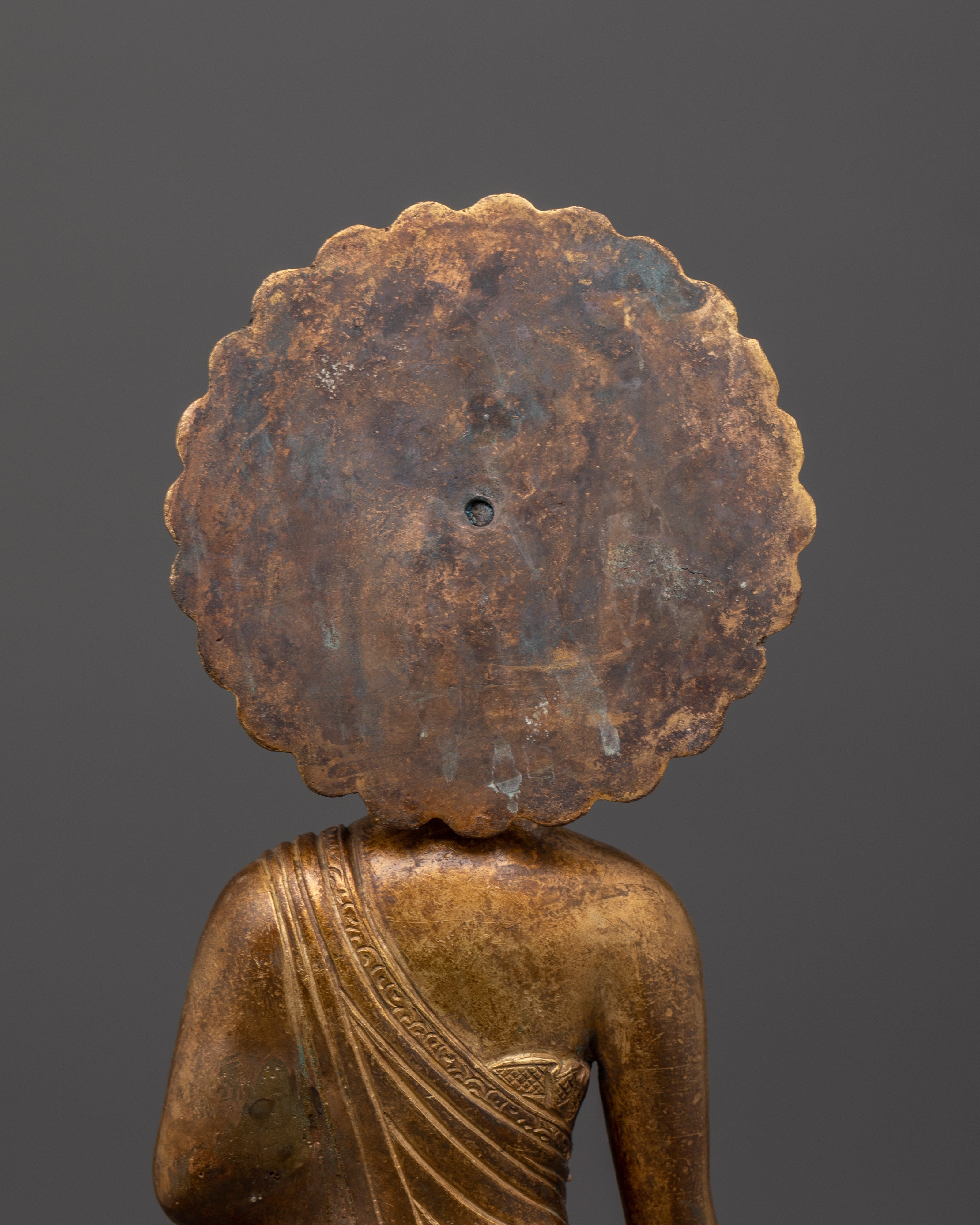 Antique Finish Shakyamuni Buddha Statue | Meditation Space and Sacred Decor