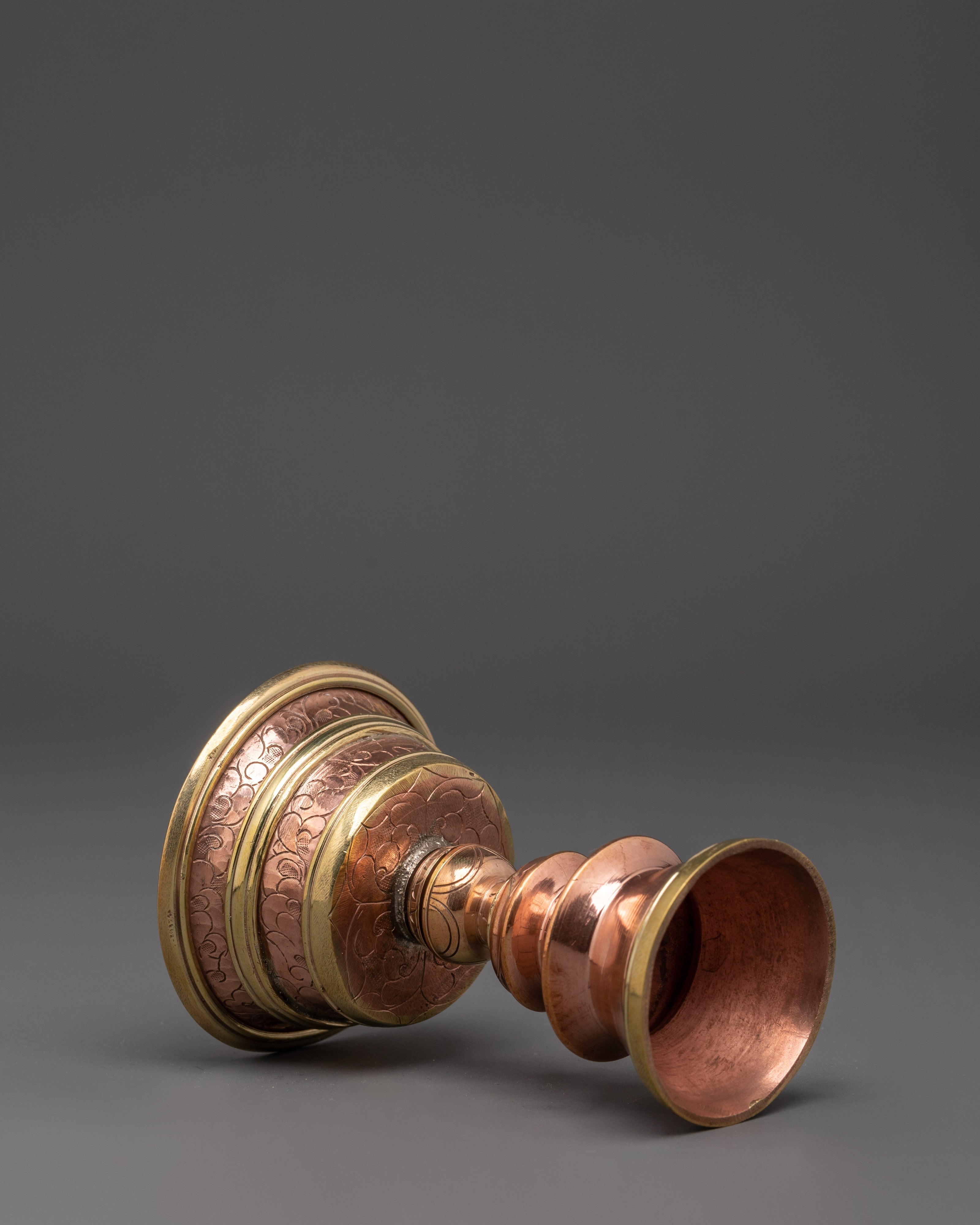 Handmade Buddhist Butter Lamp Set | Tibetan Copper Offering Lamps