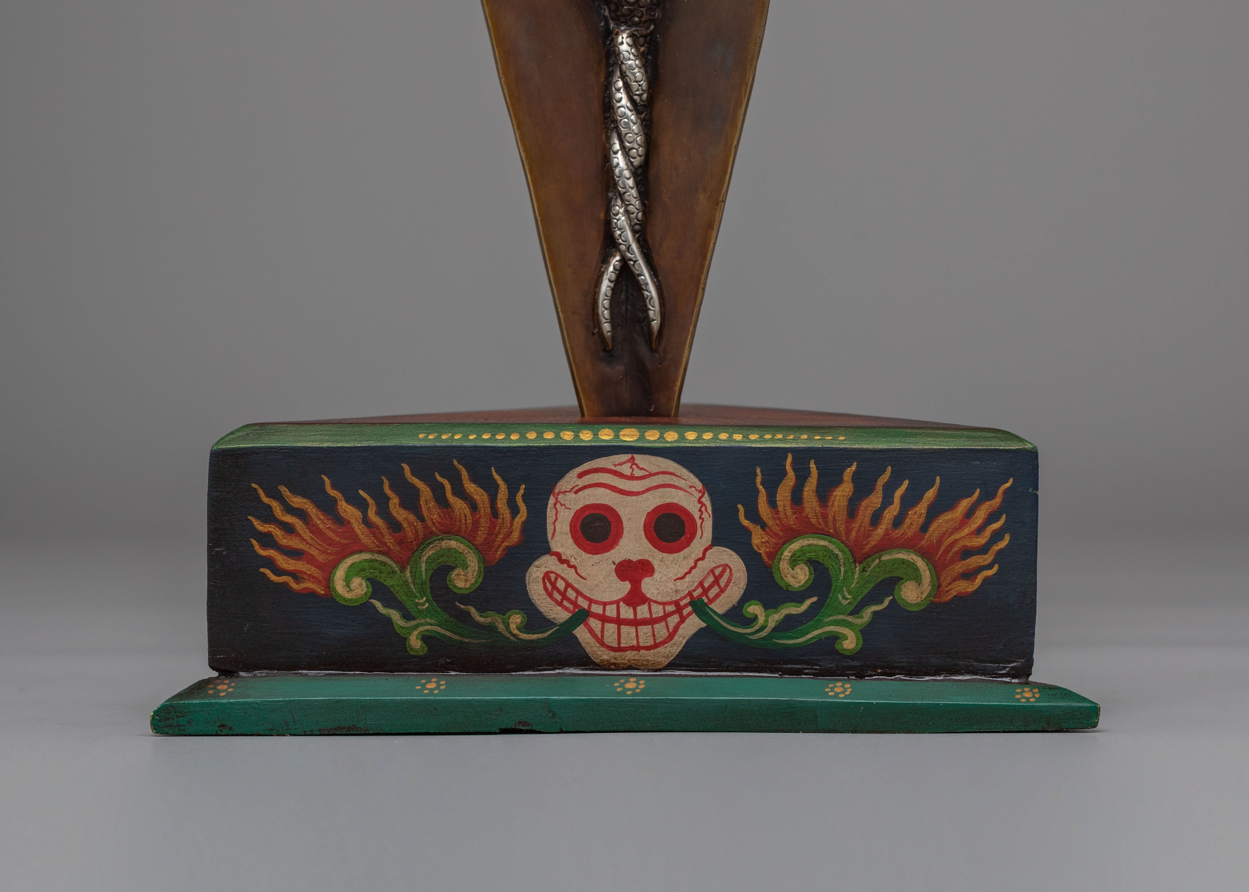 Traditional Buddhist Ritual Dagger Phurba | Spiritual Protection Artifact