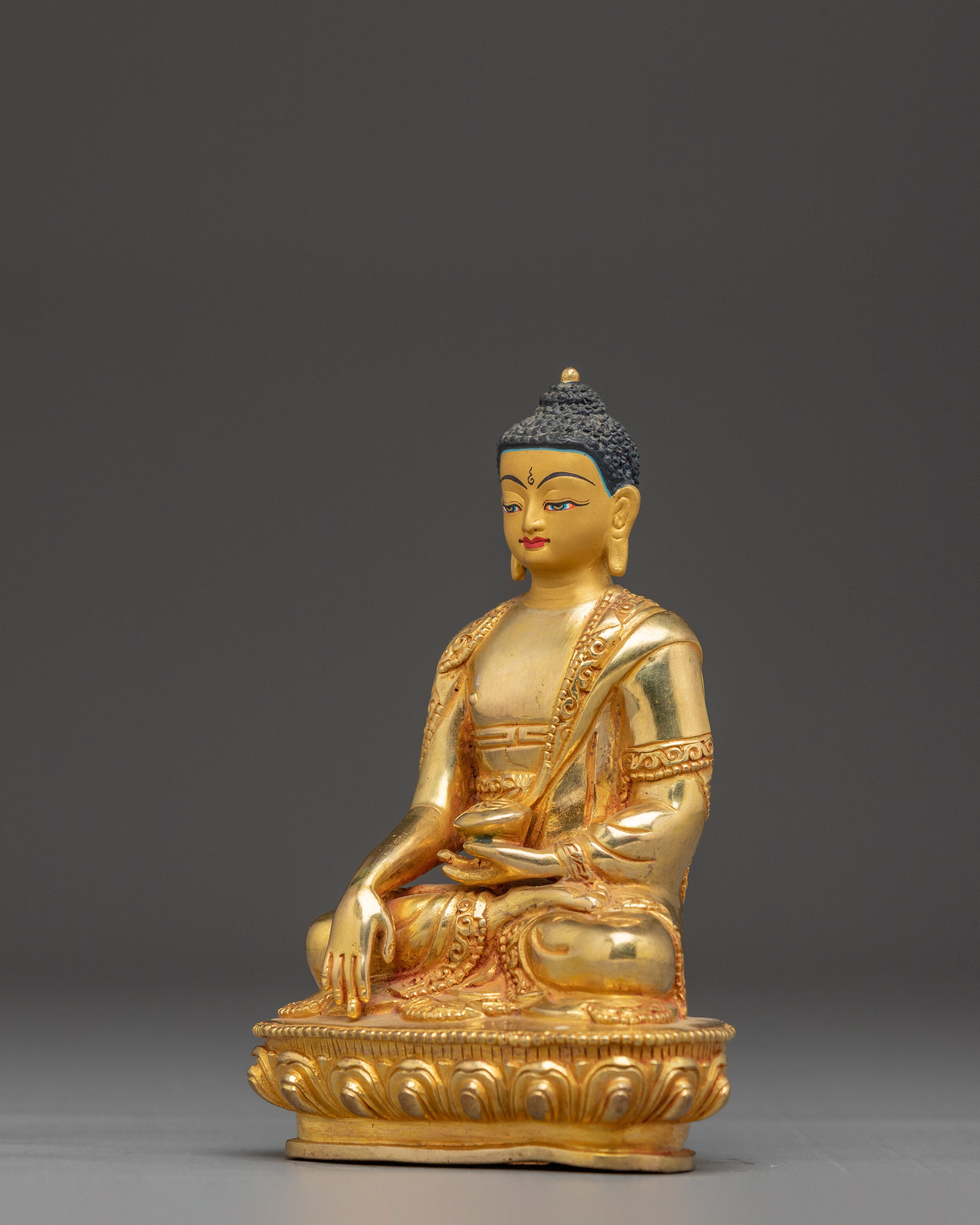 Handmade Tibetan Shakyamuni Buddha Statue | Buddhist Decor