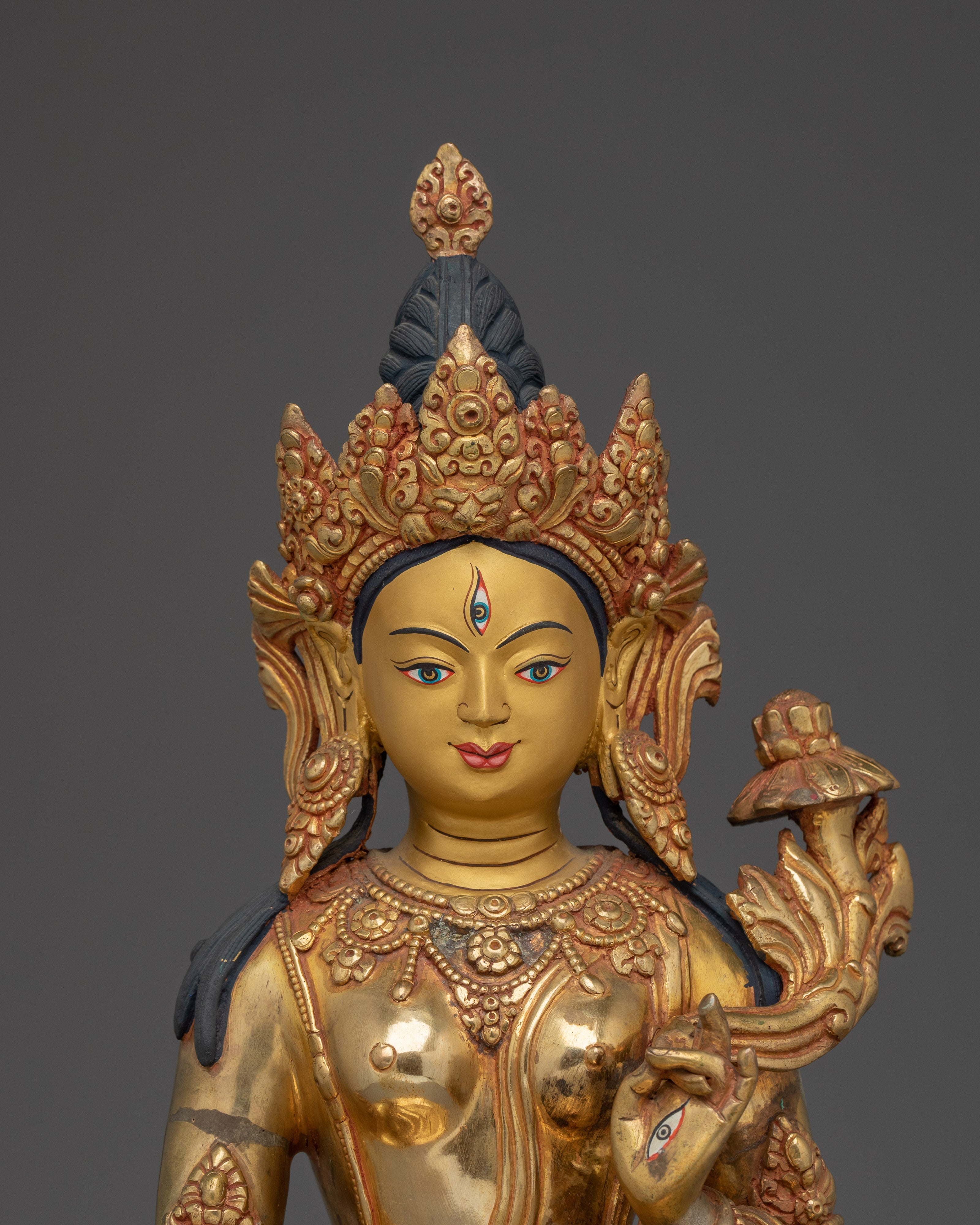 Golden White Tara Spiritual Statue | Shyama Tara - Mother of Liberation
