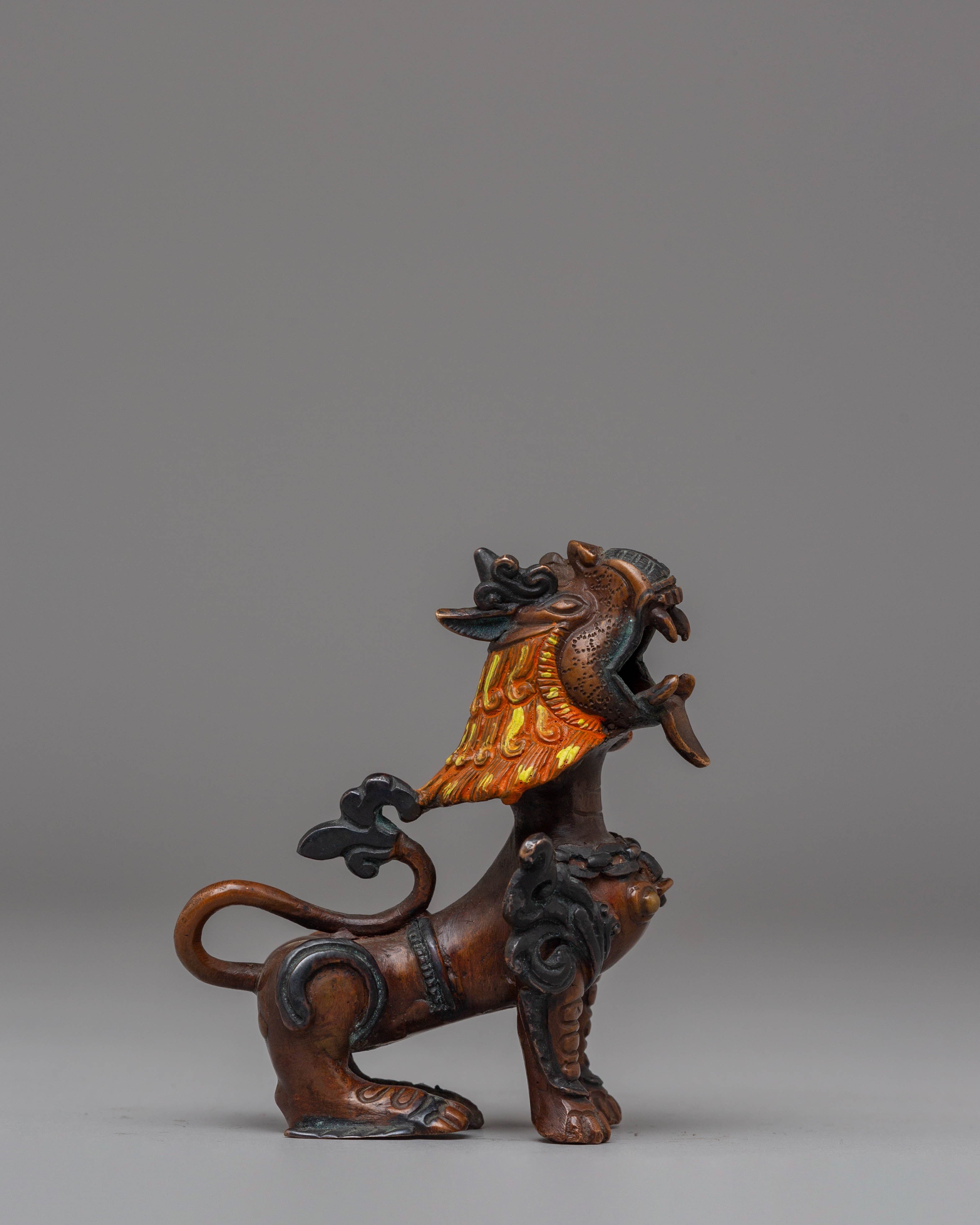 Handmade Guardian Lion Sculpture Set | Himalayan Protective Decor