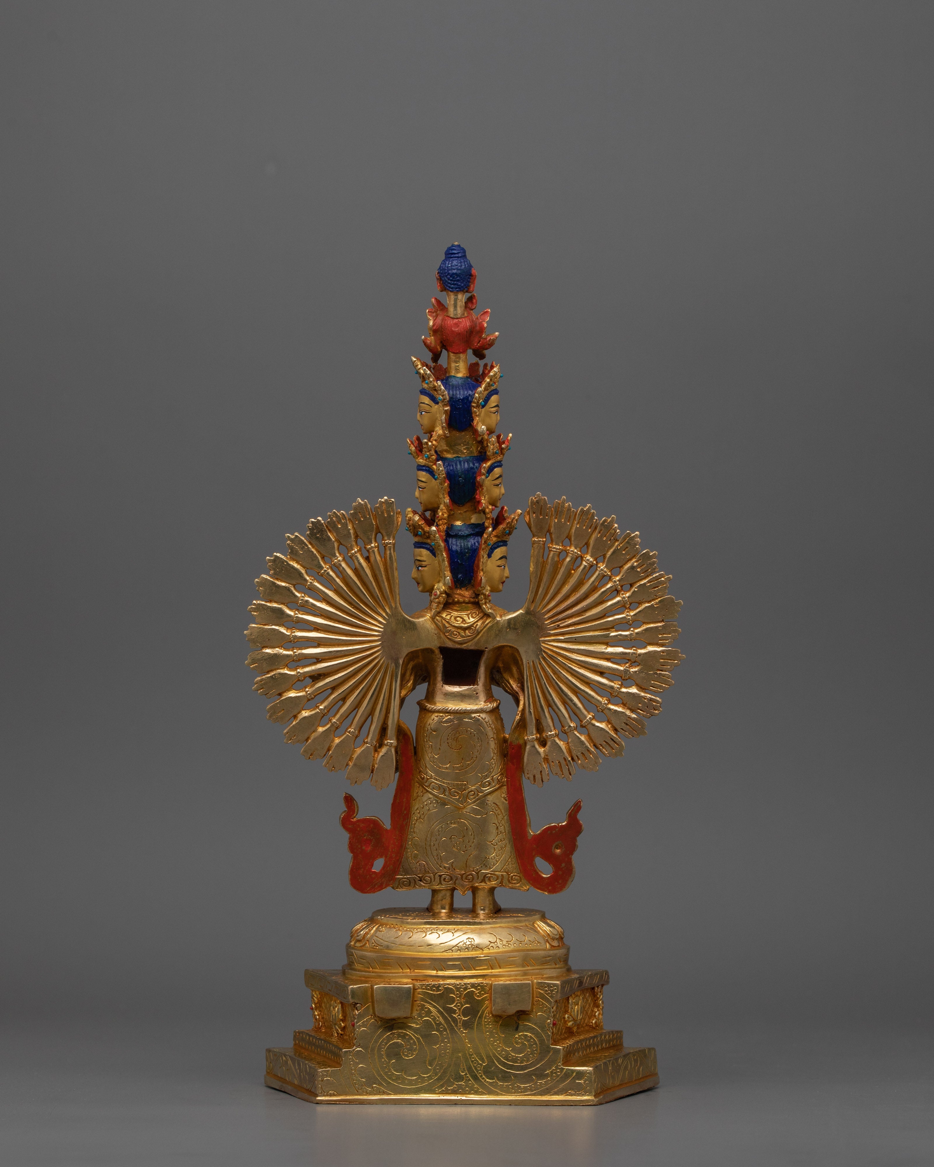 Thousand Armed Chenrezig FIgurine | Himalayan Traditional Sacred Artwork