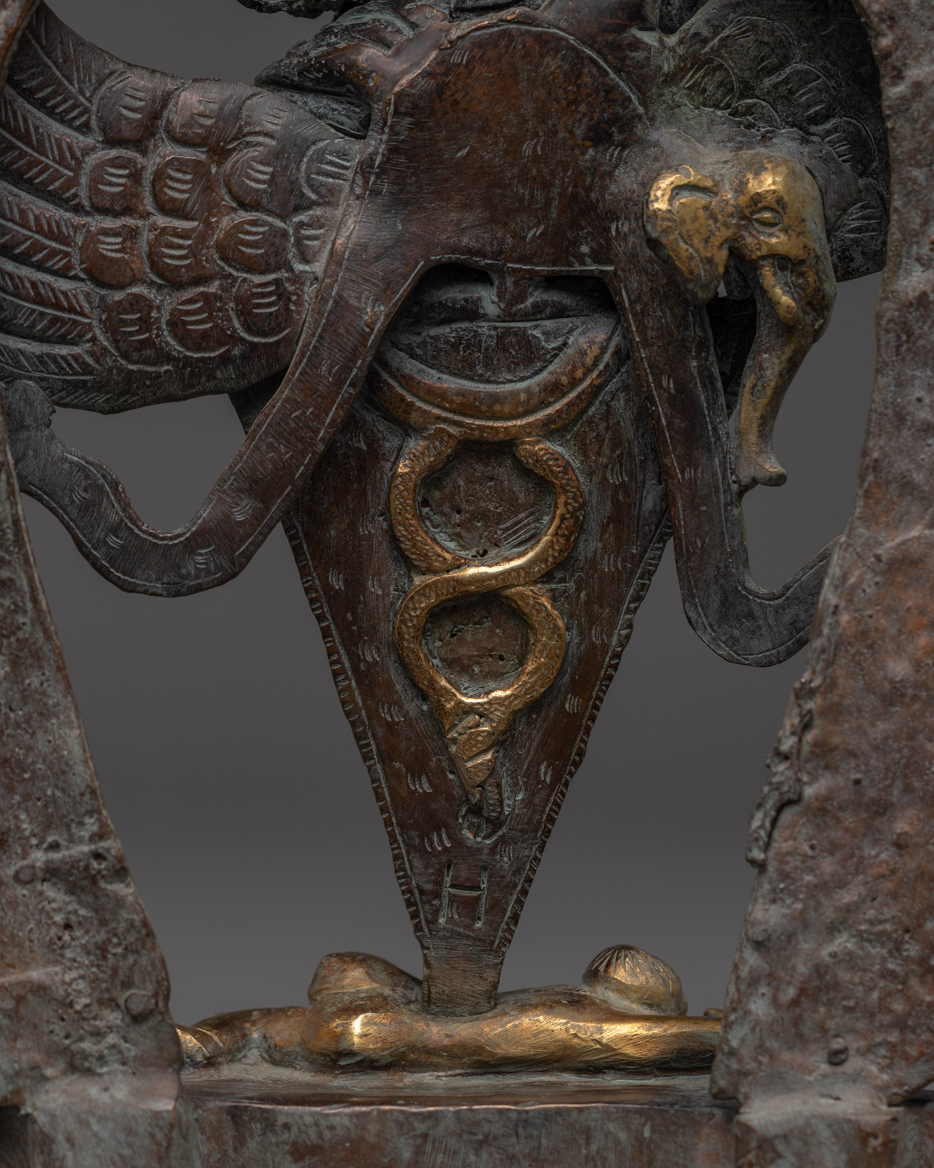 Guru Dragpo with Phurba Statue |  Sacred Statue for Protection & Spiritual Power
