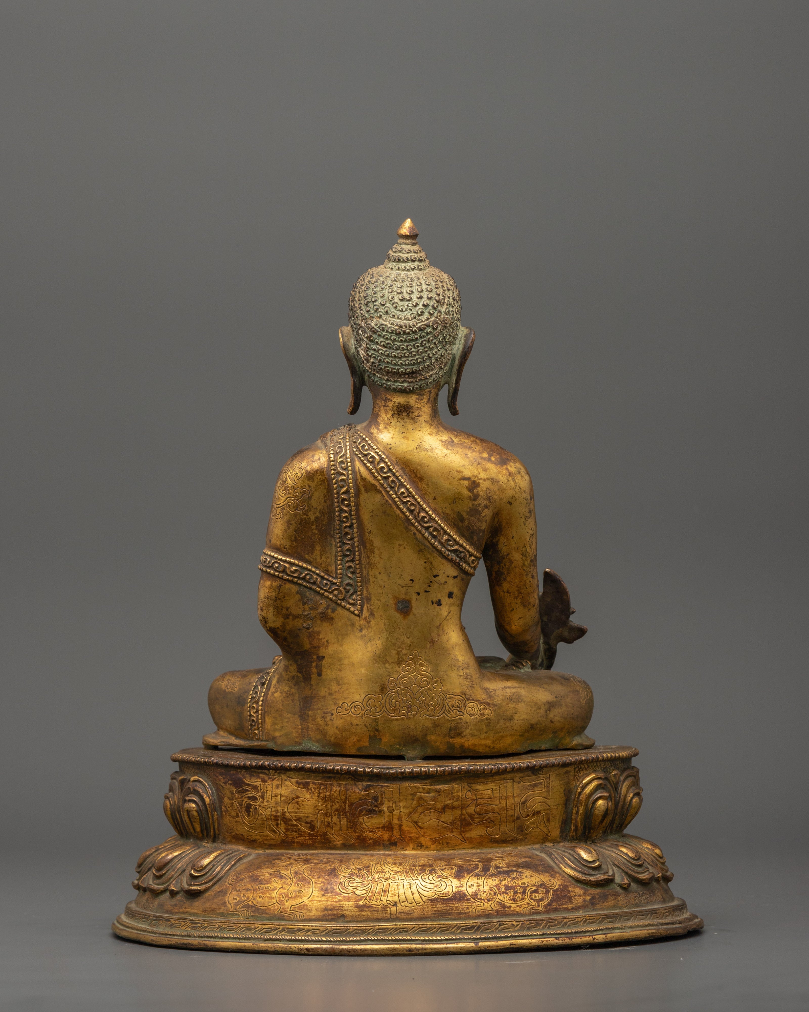Medicine Buddha Sculpture | Gold Plating Healing Buddha