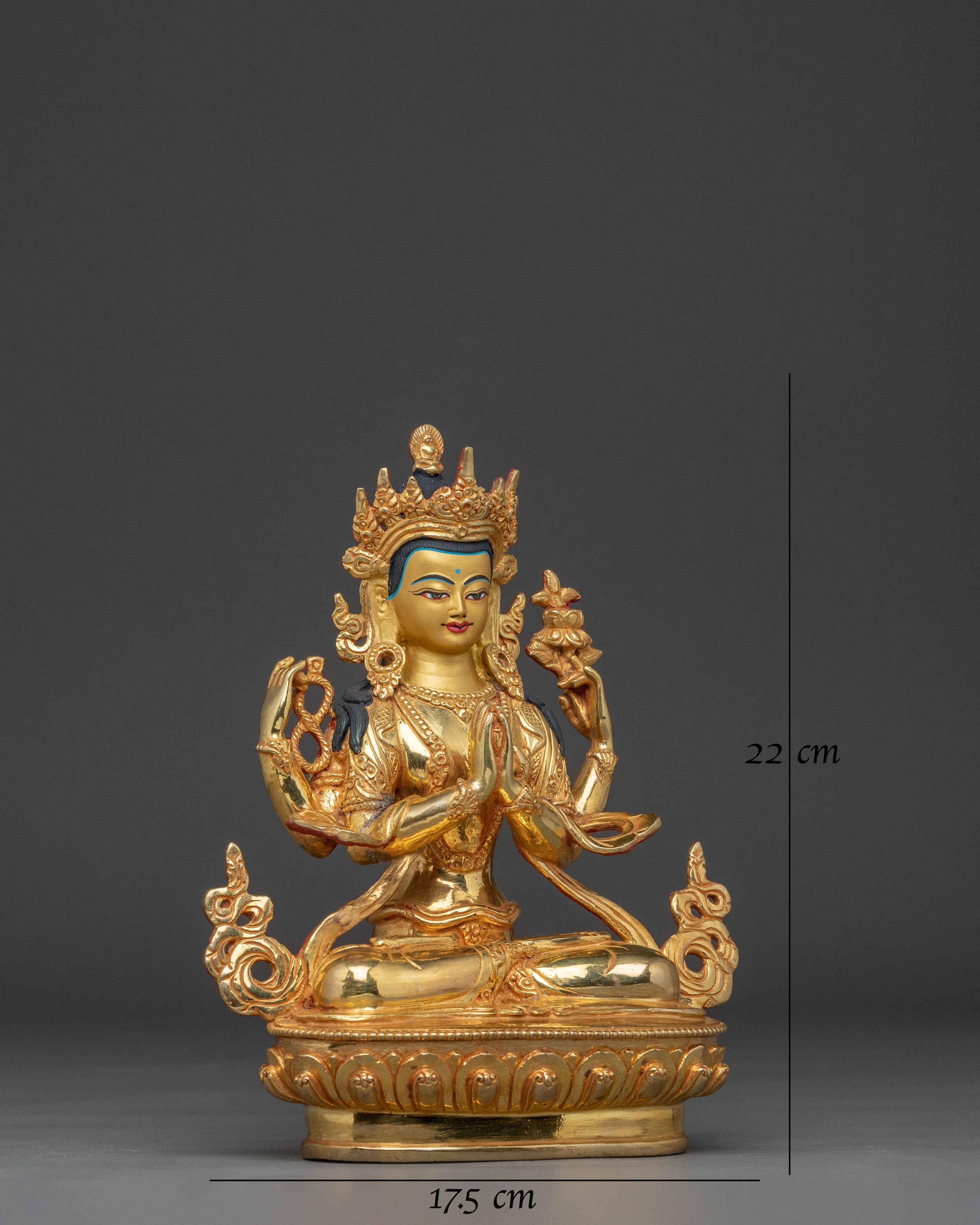 Handcrafted Buddha Artwork of Chenrezig