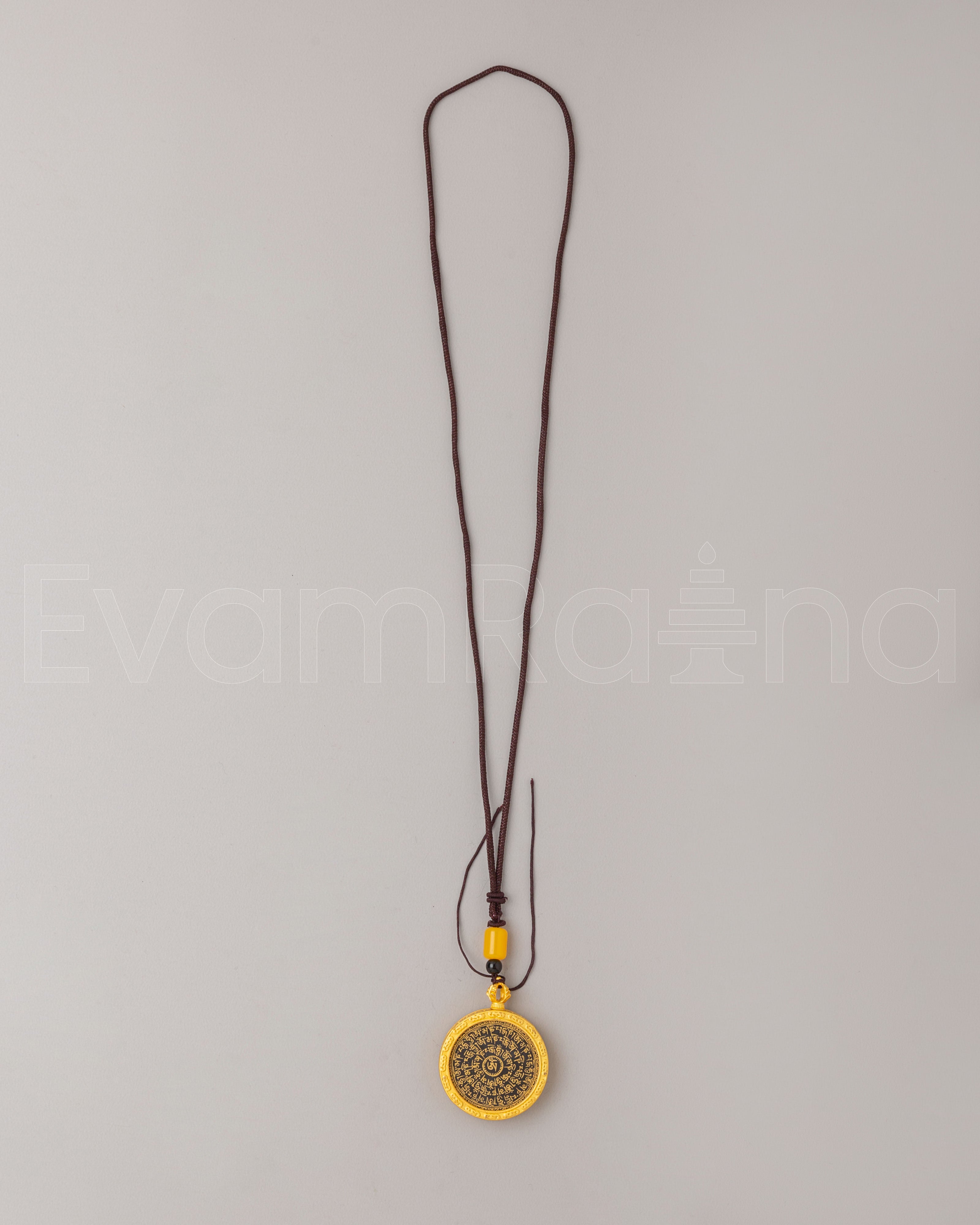 Buddhist Handmade Mantra Locket | Spiritual Jewelry for Protection