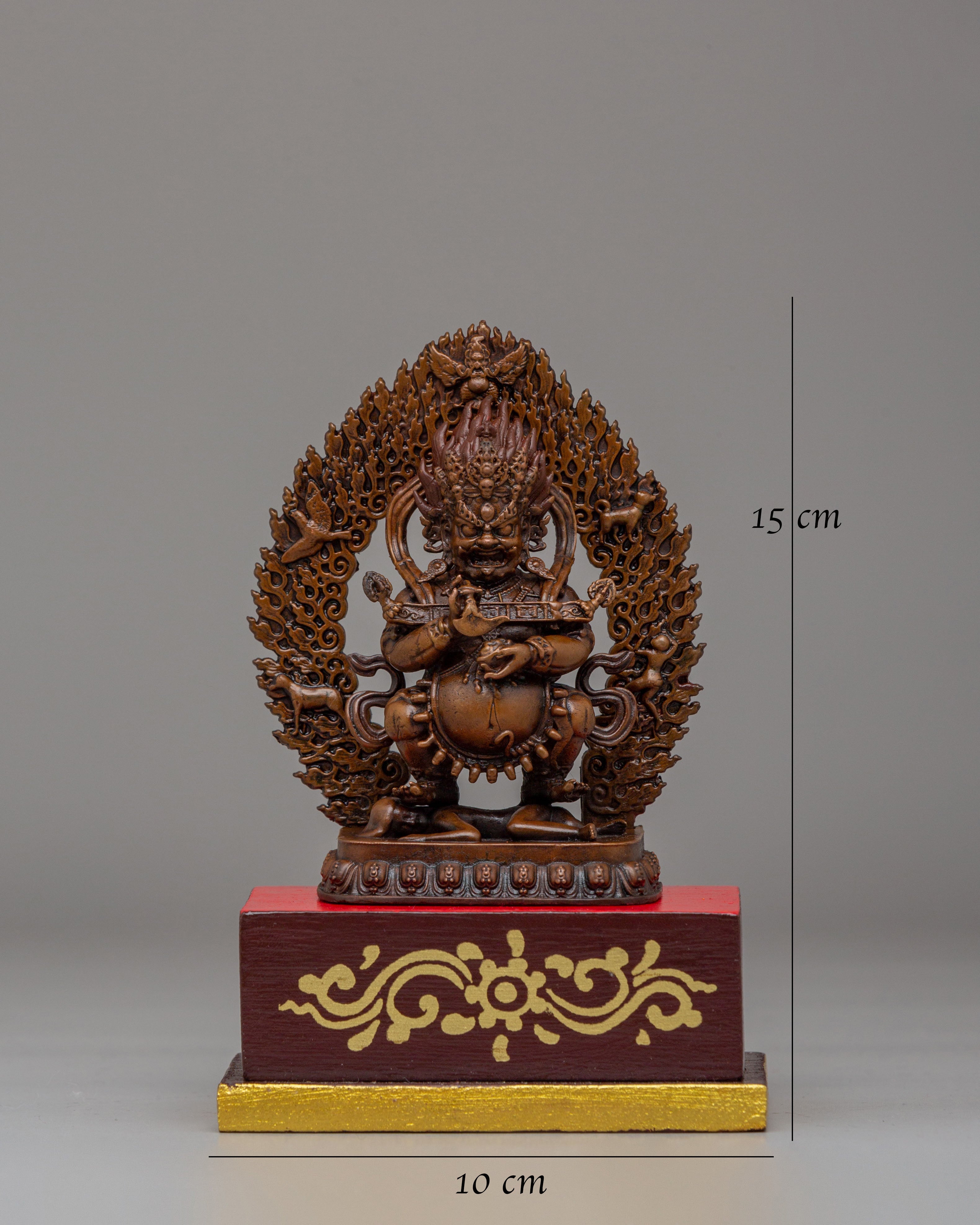 Shakya Mahakala Deity Statue | Tibetan Buddhist Protector Sculpture