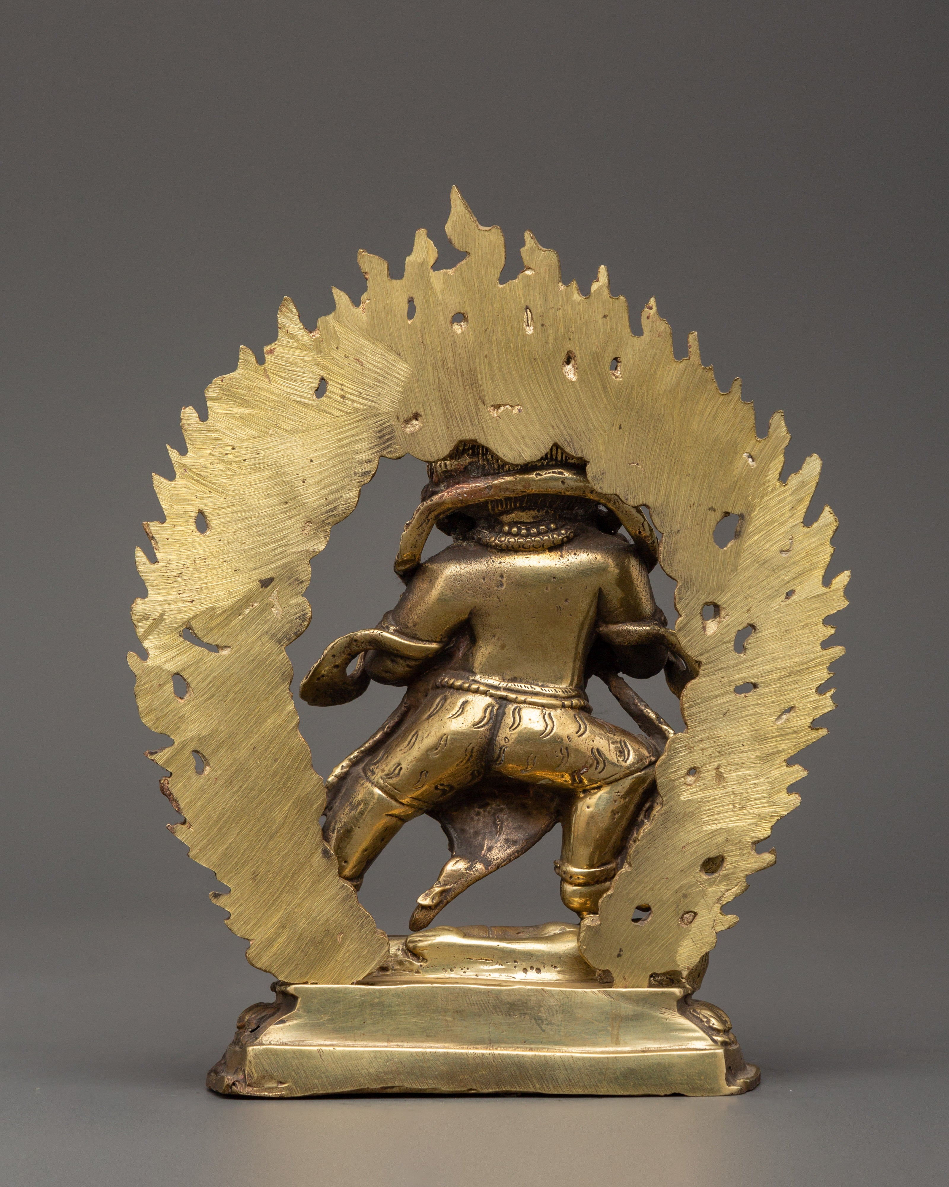 Handcrafted Brass Mahakala Bernagchen Statue | Buddhist Home Decor