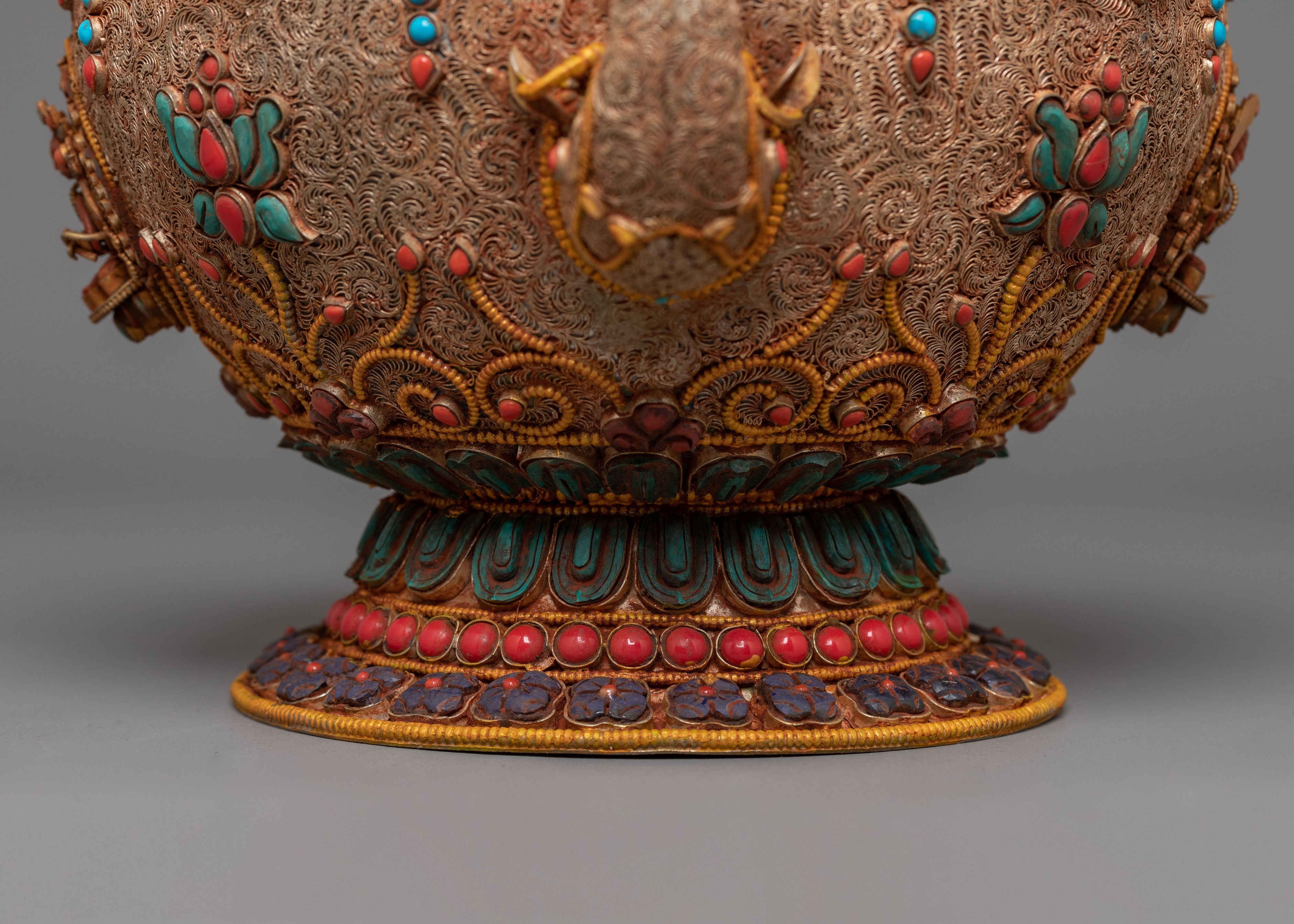 Green Tara Carved Tea Pot | Mother of All Buddhas