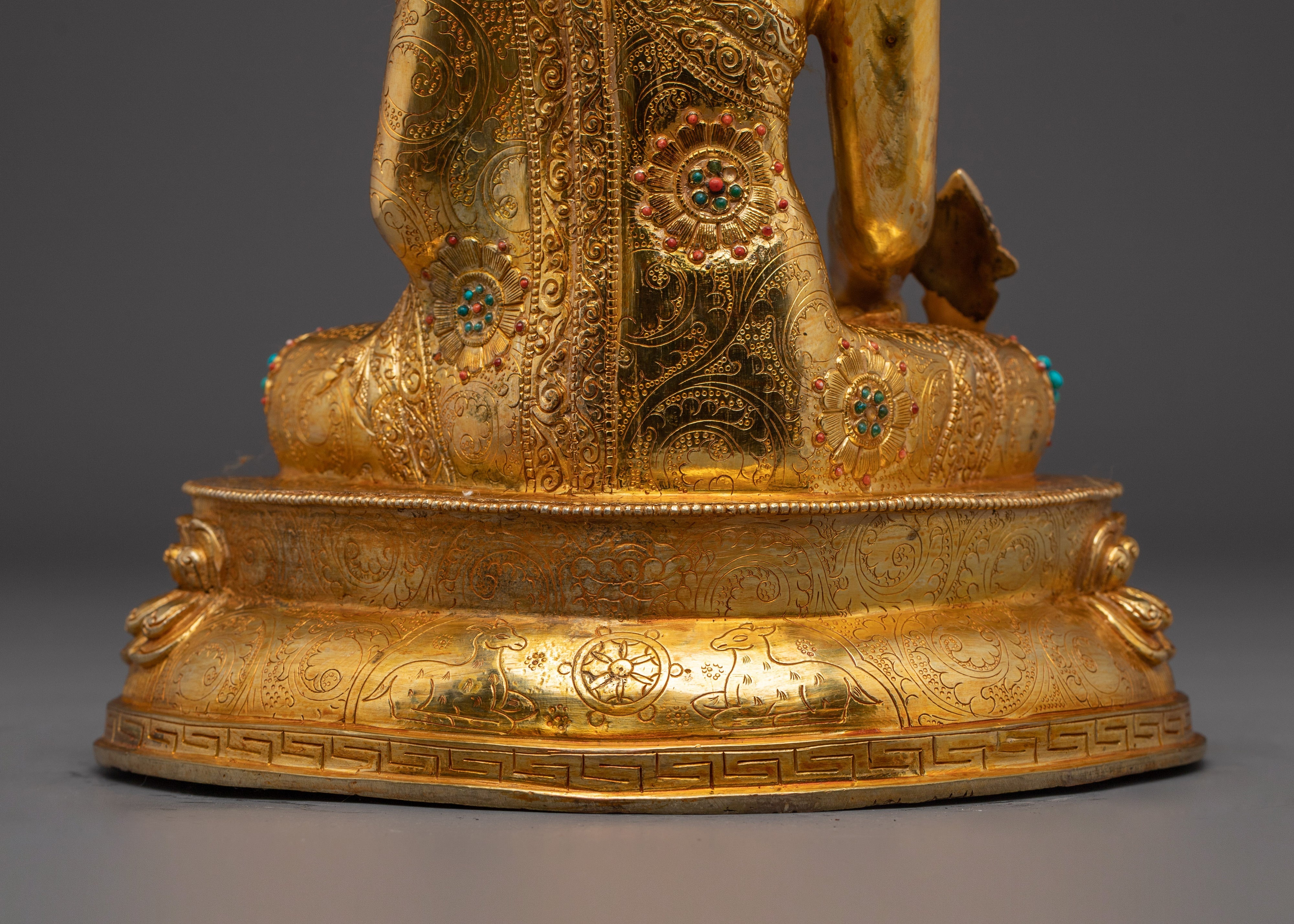 Medicine Buddha Healing Copper Statue | Bhaiṣajyaguru Himalayan Artwork