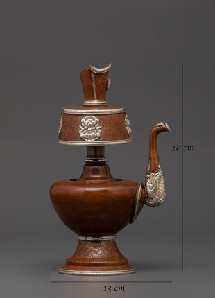 Handcrafetd Tibetan Bhumba Ritual Vase | Buddhist Water Offering Vessel