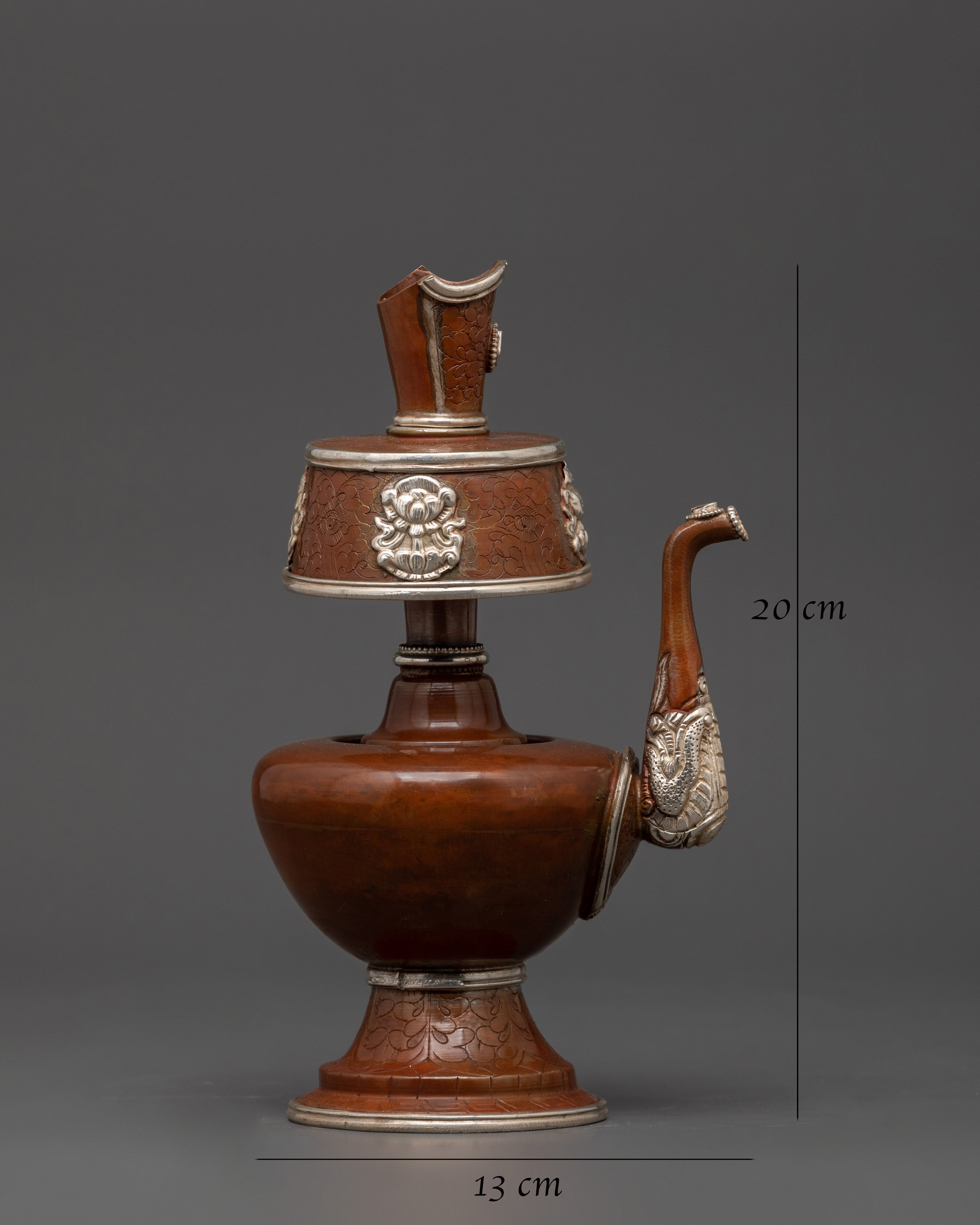 Handcrafetd Tibetan Bhumba Ritual Vase | Buddhist Water Offering Vessel