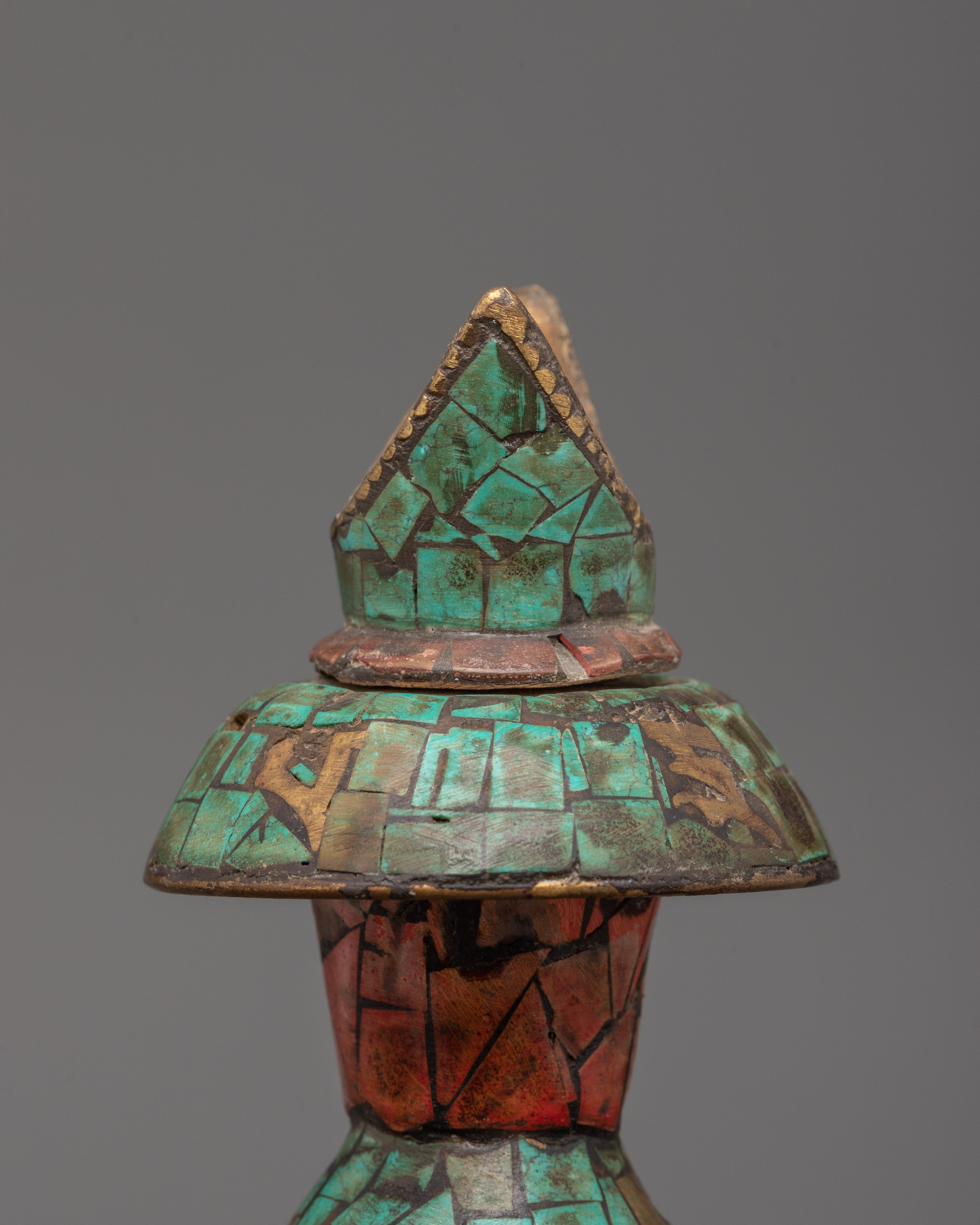 Tibetan Bhumba Ritual Vase | Copper Water Vessel with Sacred Symbols