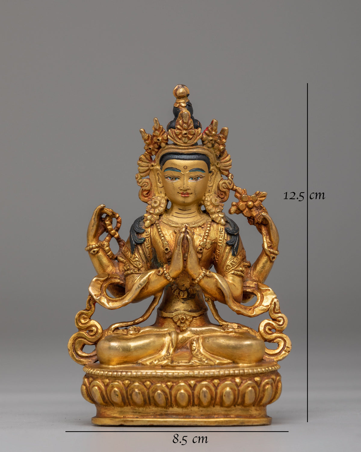 Handmade Compassion Chenrezig Statue | Traditional Tibetan Spiritual Art