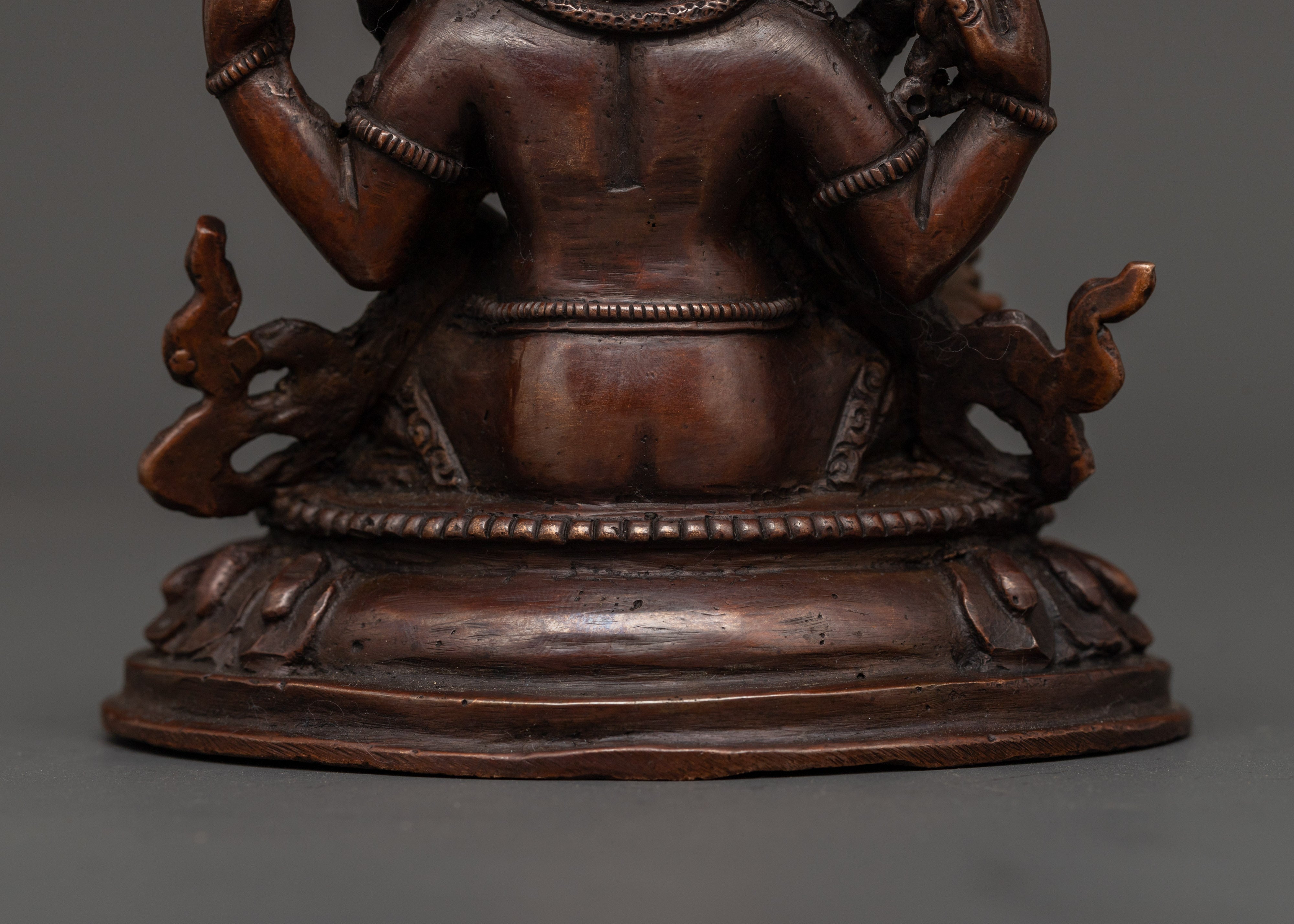 Lord Ganesh Oxidized Copper Hindu Deity Sculpture | Remover of Obstacles, Prosperity and Wisdom Symbol