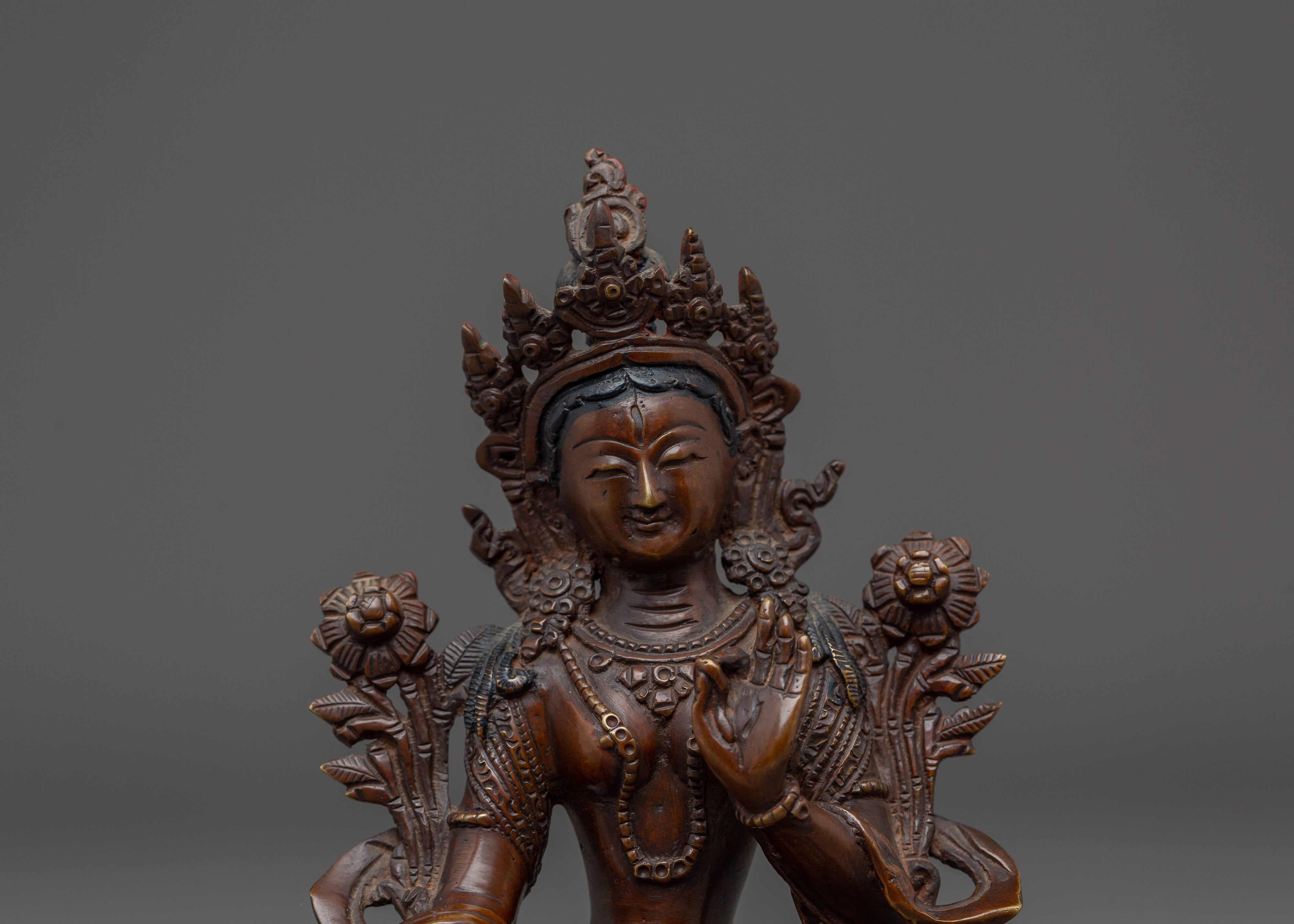 Handmade White Tara Spiritual Statue | Goddess of Compassion and Healing