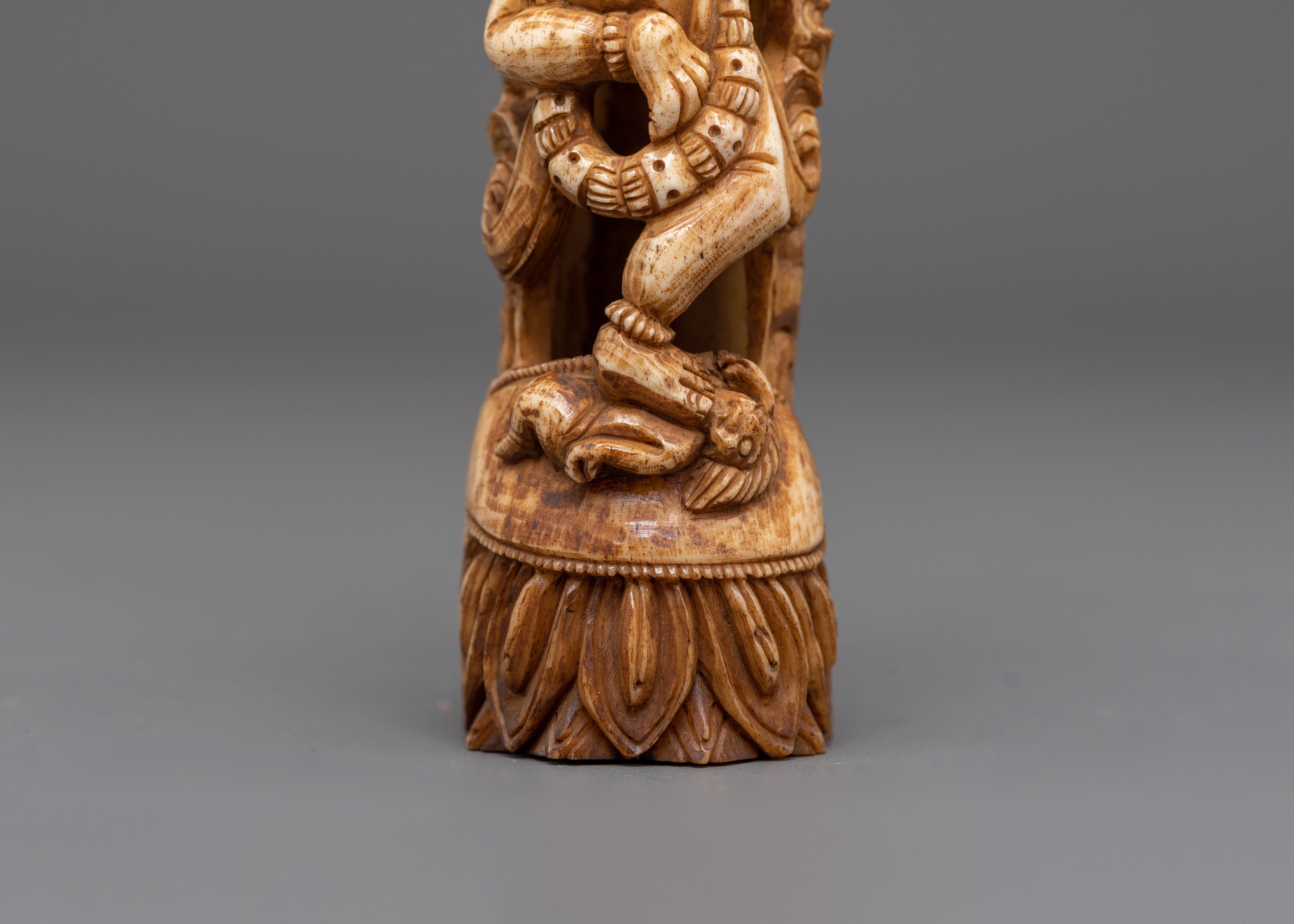 Bernagchen Mahakala Bone Statue | Ethically Sourced Buffalo Bone